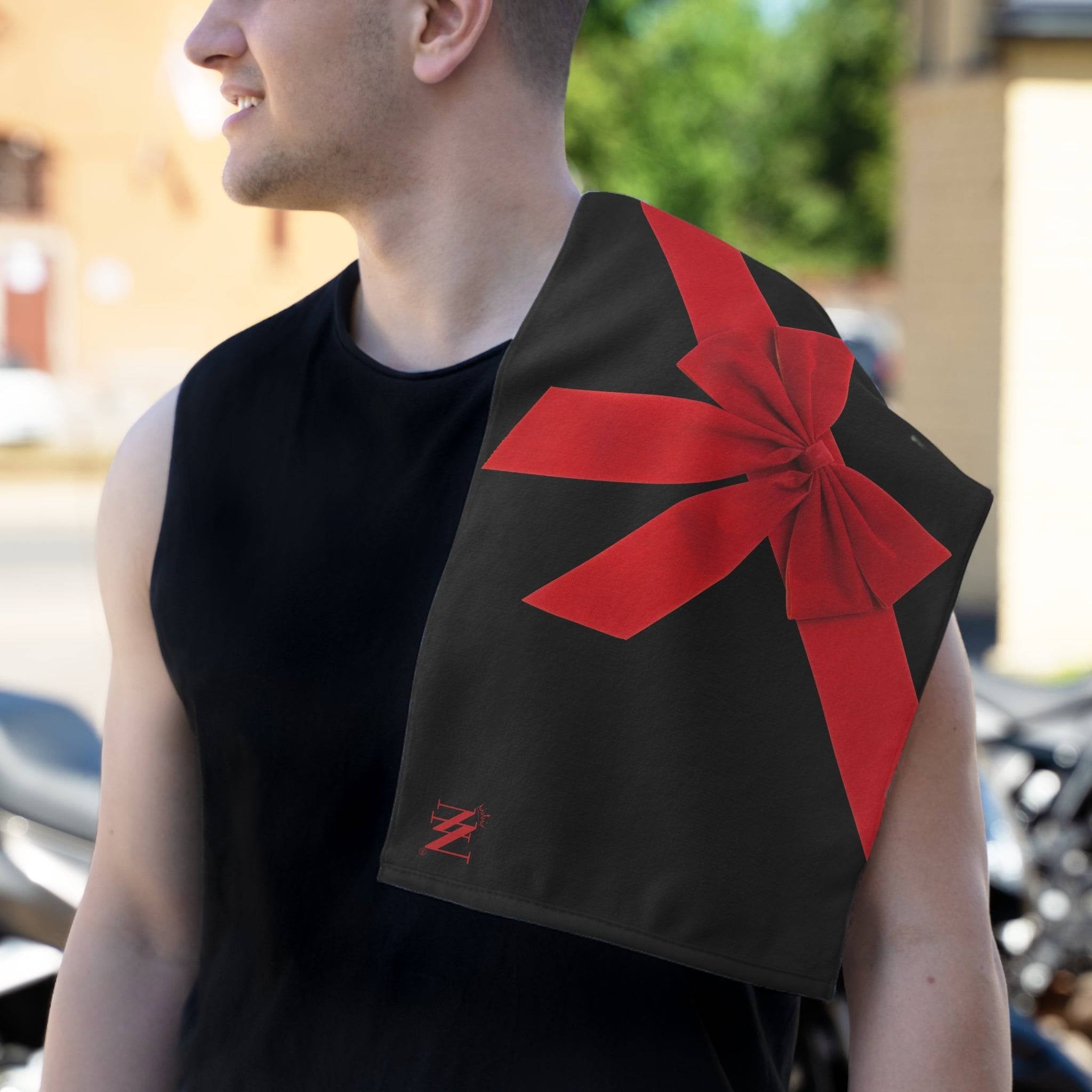 Red Velvet Gift Bow | Christmas Mix & Match Fun-Flirty Lovers’ Towels