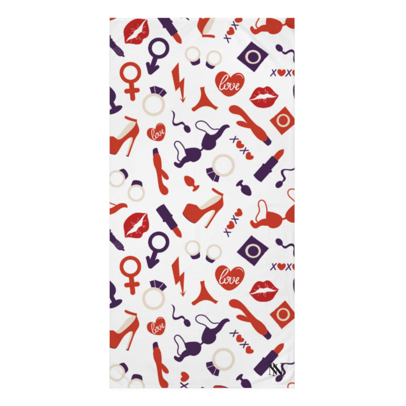 Red White Blue Sex Toy Love | Mix & Match Naughty XL Fun-Flirty Lovers’ Towels