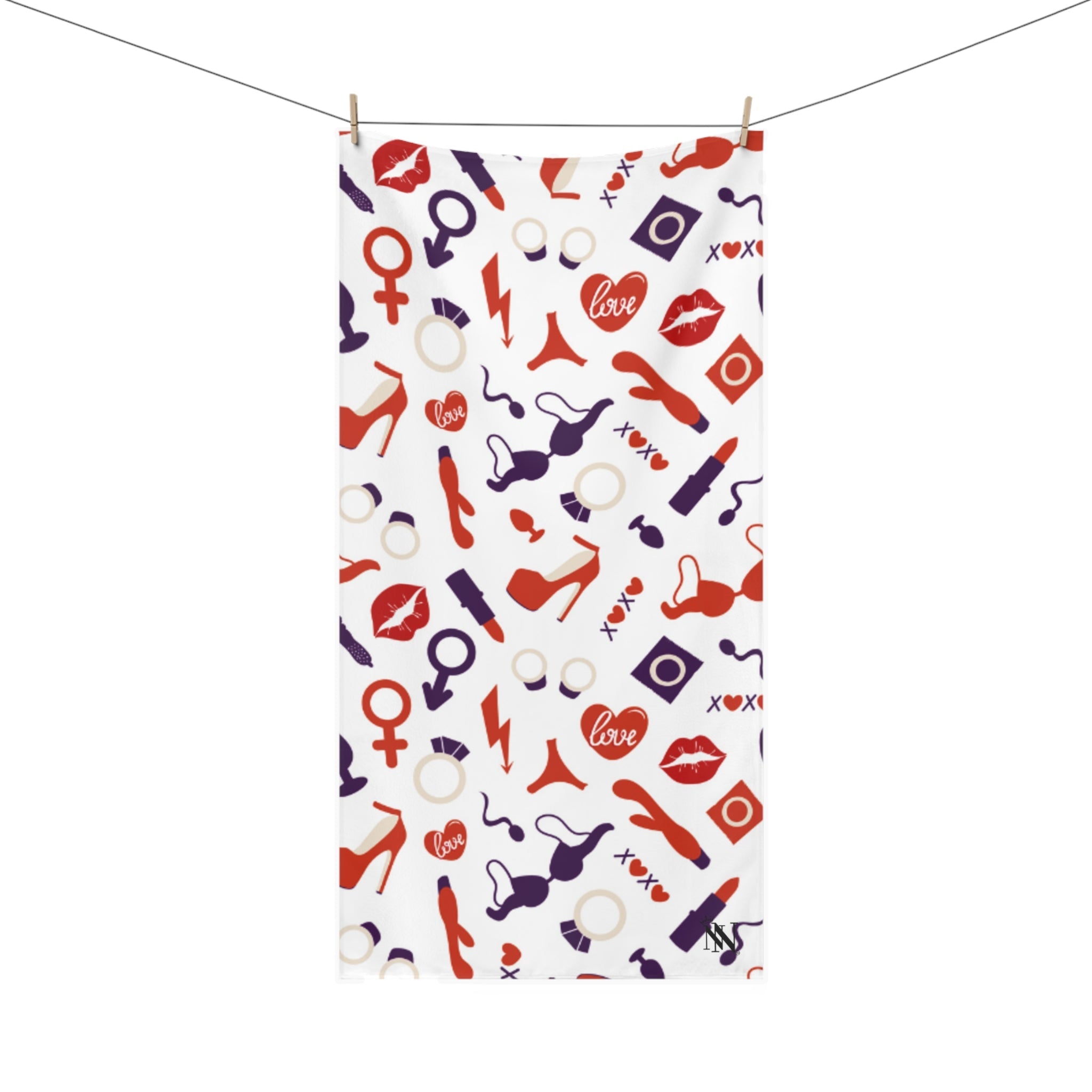 Red White Blue Sex Toy Love | Mix & Match Naughty XL Fun-Flirty Lovers’ Towels