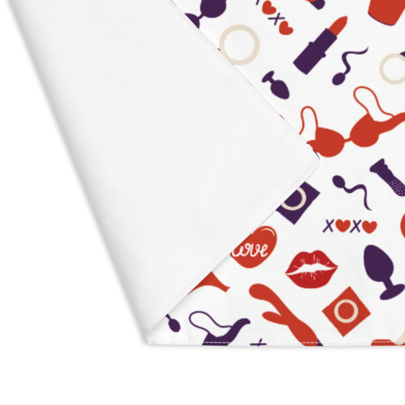 Red White Blue Sex Toy Love | Mix & Match Playful Fun-Flirty Lovers’ Toy Mats