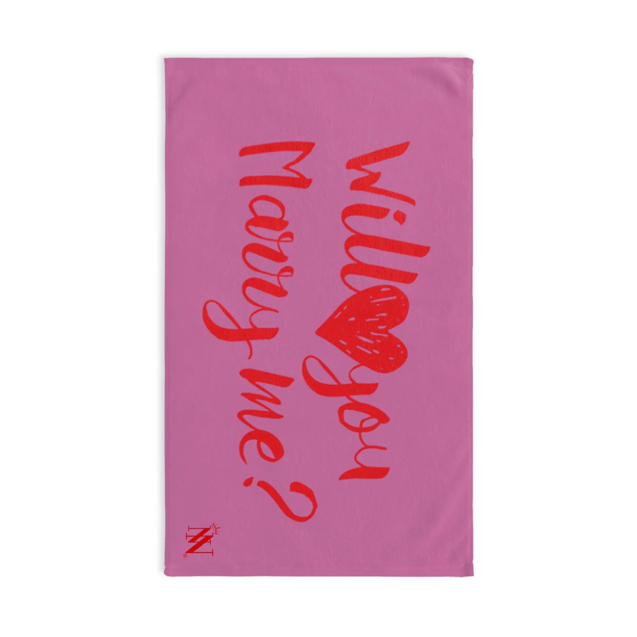 Red Will You Marry Me? Soft Pink | Mix & Match Original Fun-Flirty Lovers’ Towels
