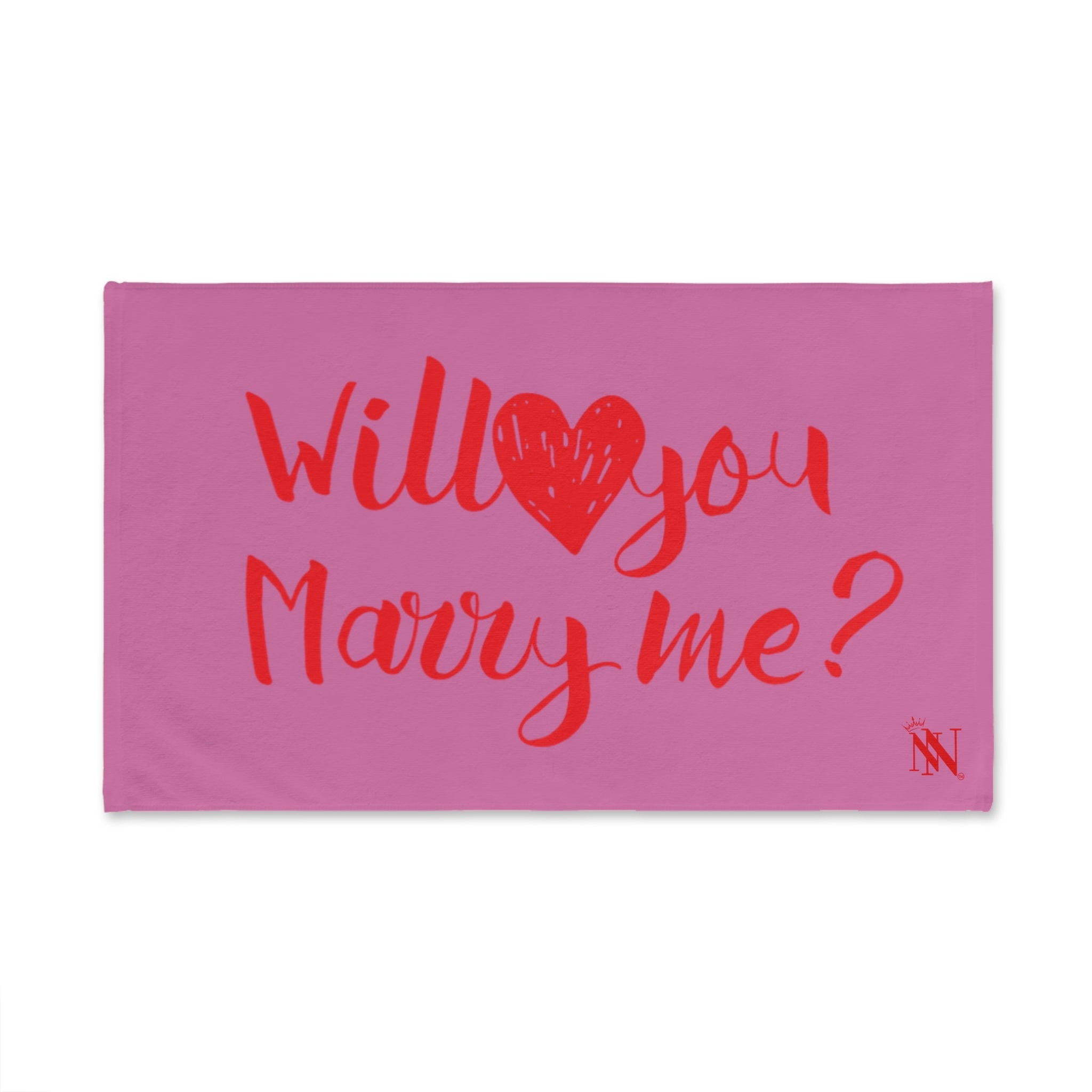 Red Will You Marry Me? Soft Pink | Mix & Match Original Fun-Flirty Lovers’ Towels
