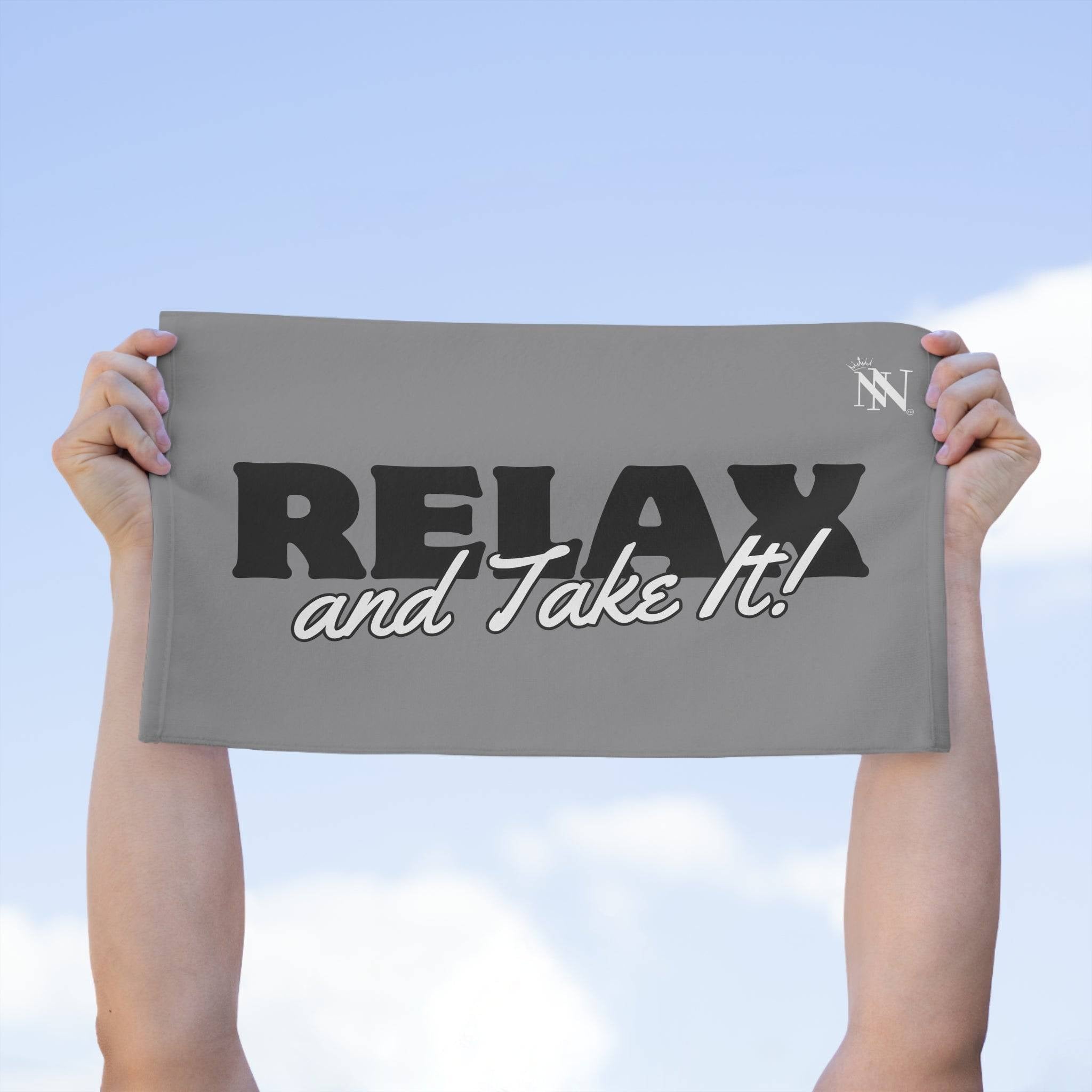 Relax and Take It! Grey Mix & Match Soft Sex Towels | Naughty Lovers’ Gifts