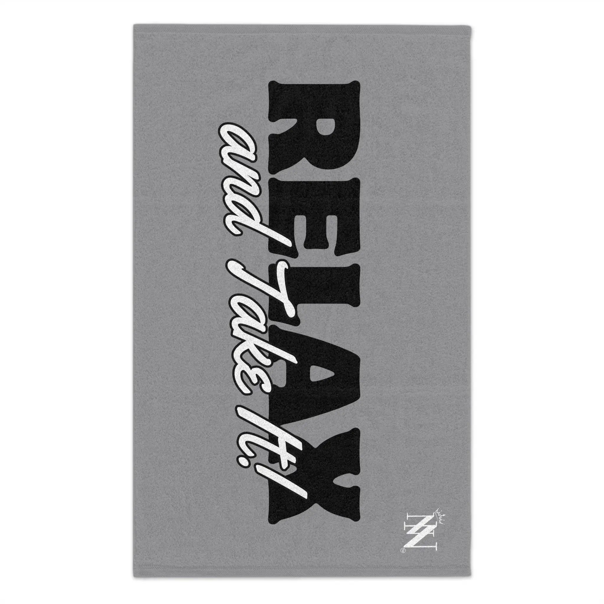 Relax and Take It! Grey Mix & Match Soft Sex Towels | Naughty Lovers’ Gifts