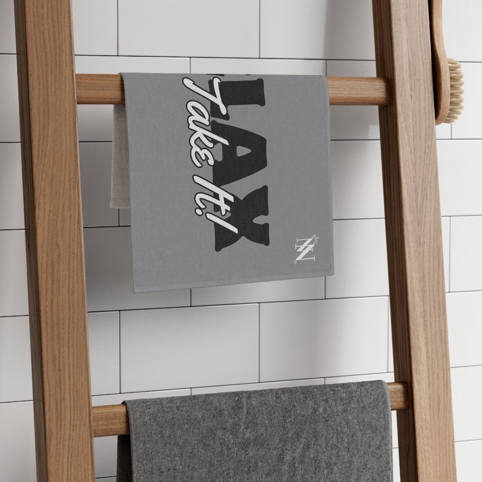 Relax and Take It! Grey Mix & Match Soft Sex Towels | Naughty Lovers’ Gifts