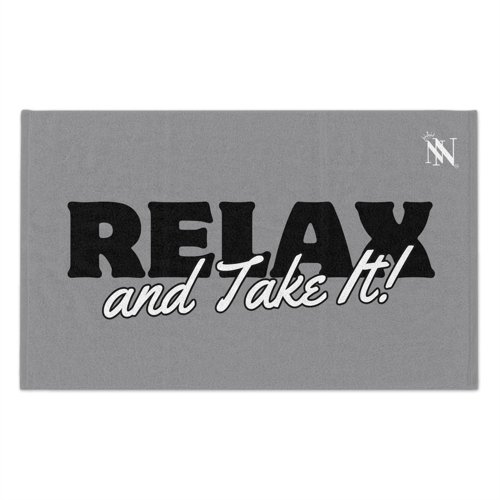 Relax and Take It! Grey Mix & Match Soft Sex Towels | Naughty Lovers’ Gifts