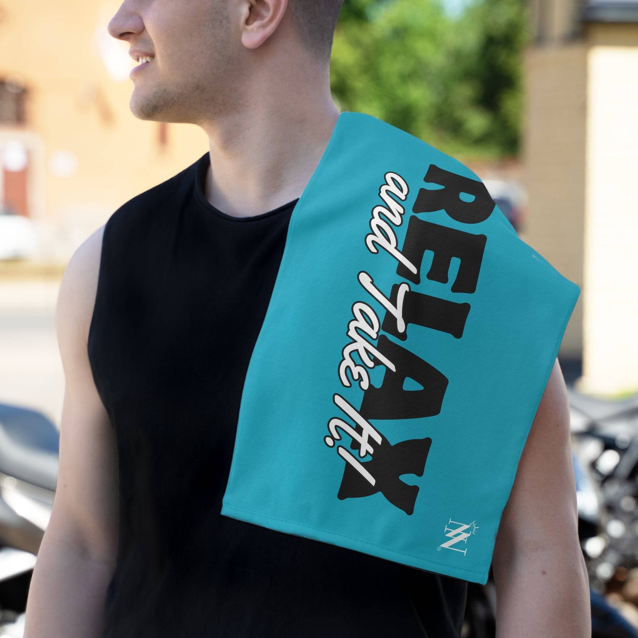 Relax and Take It! Teal Mix & Match Soft Sex Towels | Naughty Lovers’ Gifts