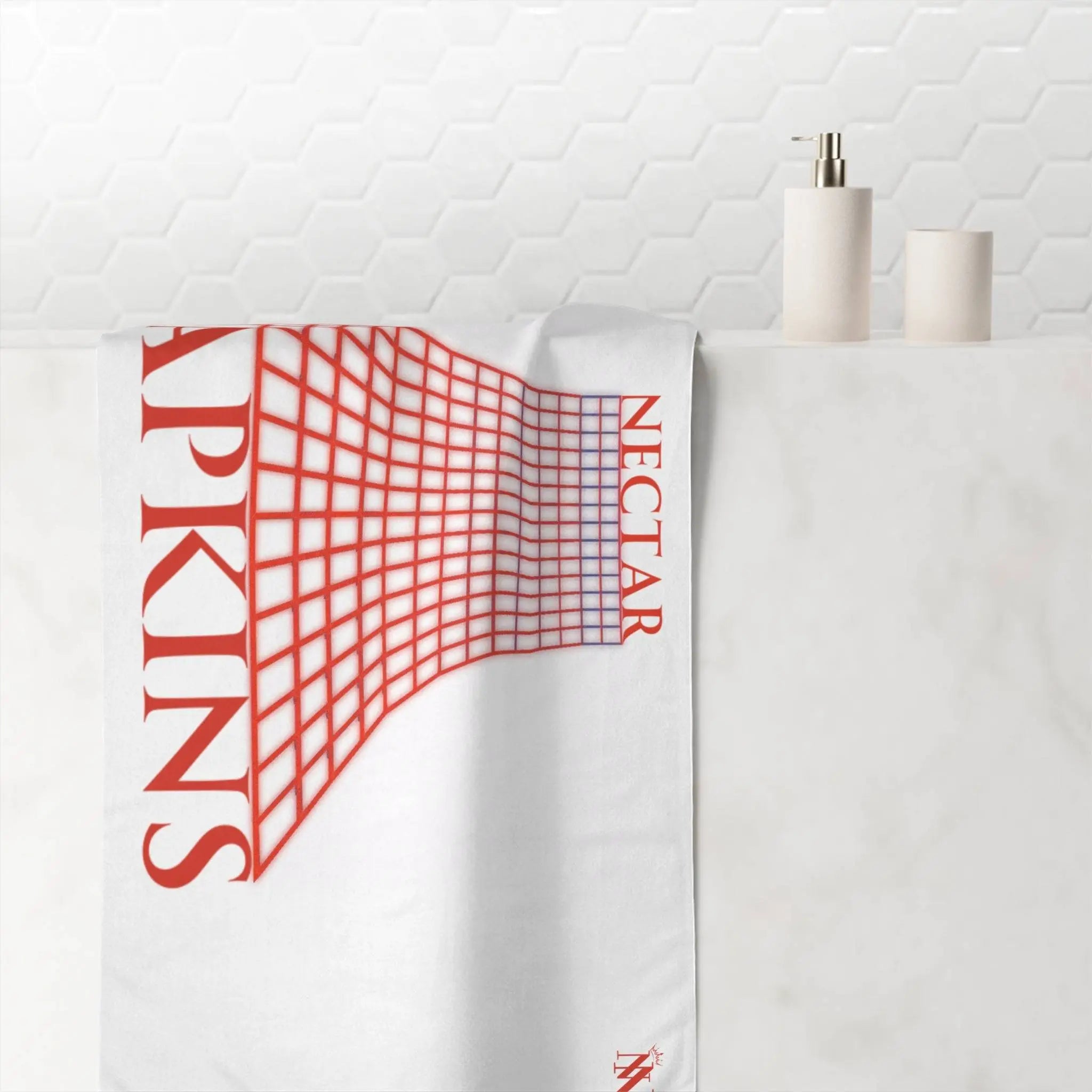Retro Neon Grid | Mix & Match Naughty XL Fun-Flirty Lovers’ Towels