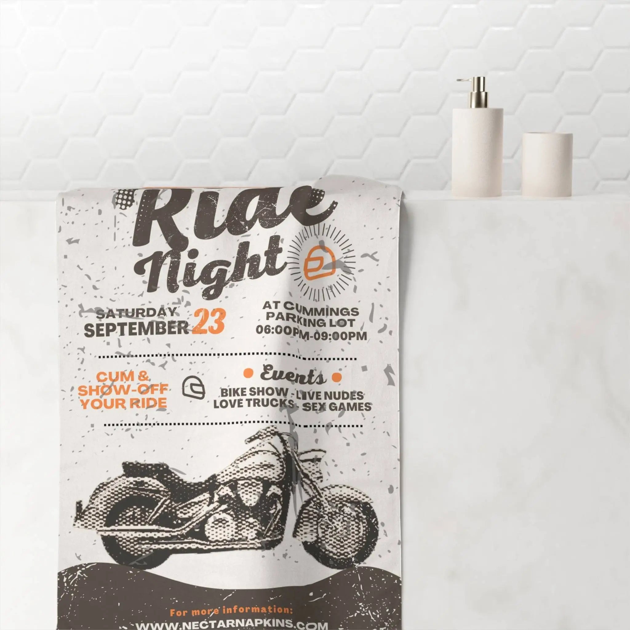 Ride Night | Mix & Match Naughty XL Fun-Flirty Lovers’ Towels