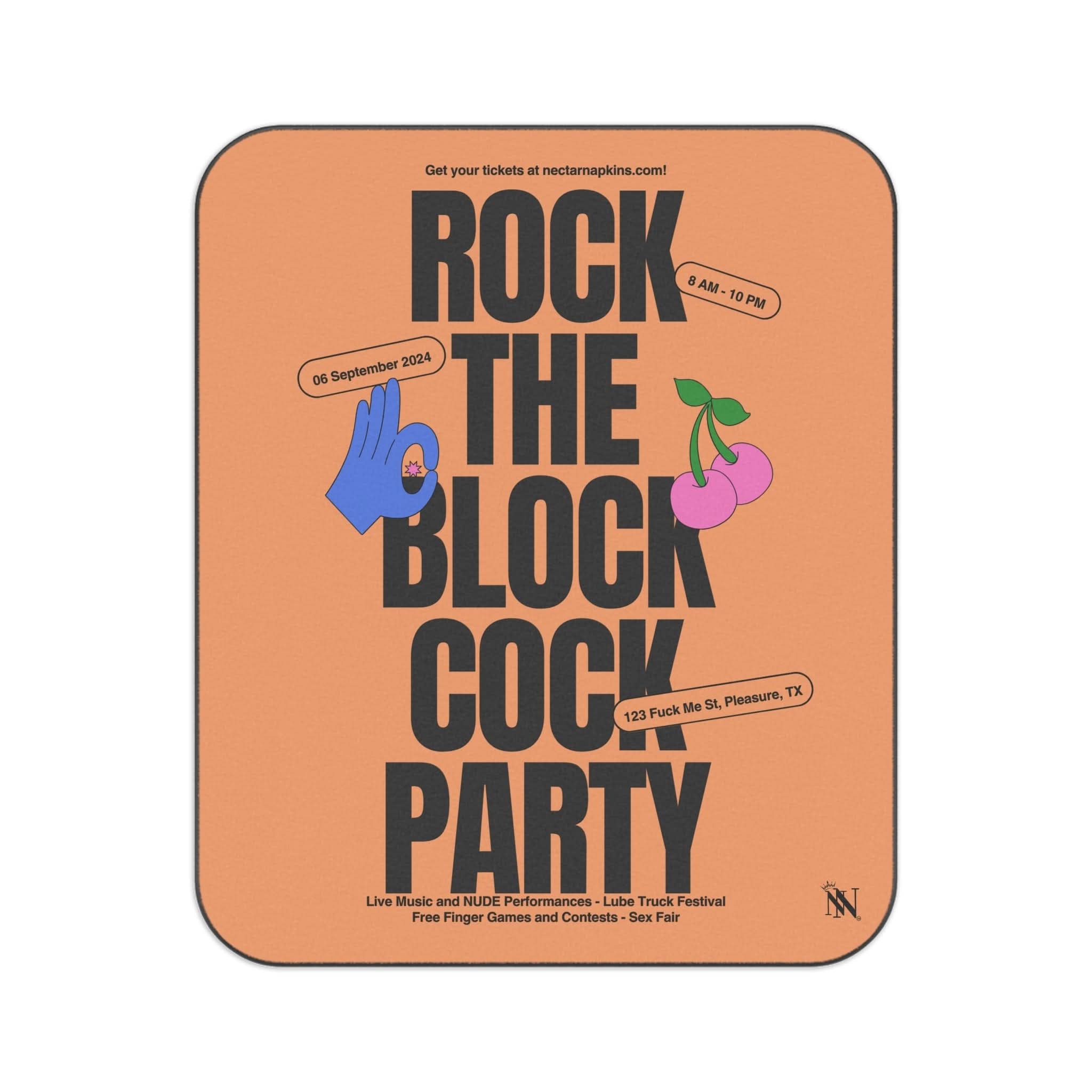 Rock The Block Cum | Mix Match Fun-Flirty Lovers’ Water-Resistant Blankets