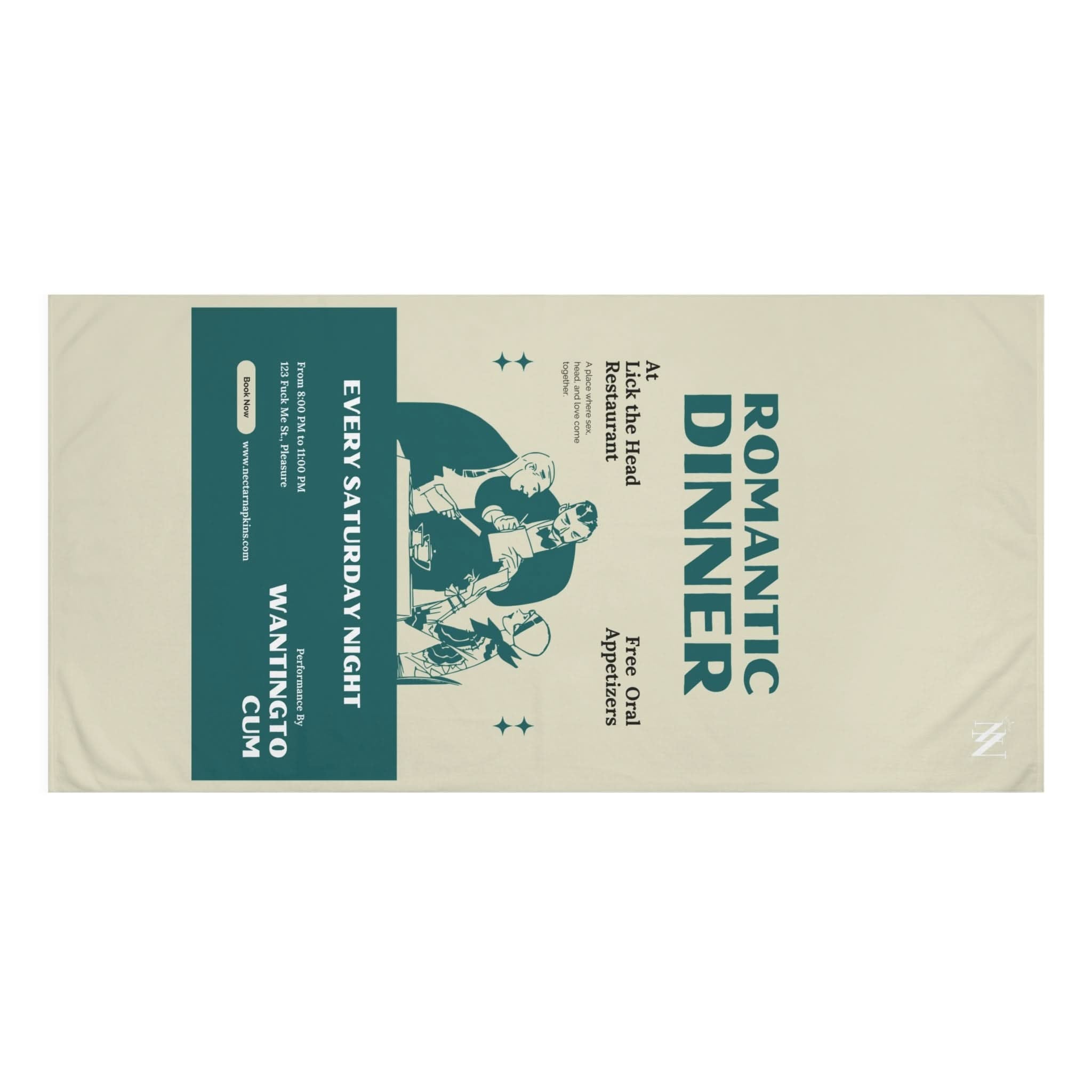 Romantic Dinner | Mix & Match Naughty XL Fun-Flirty Lovers’ Towels