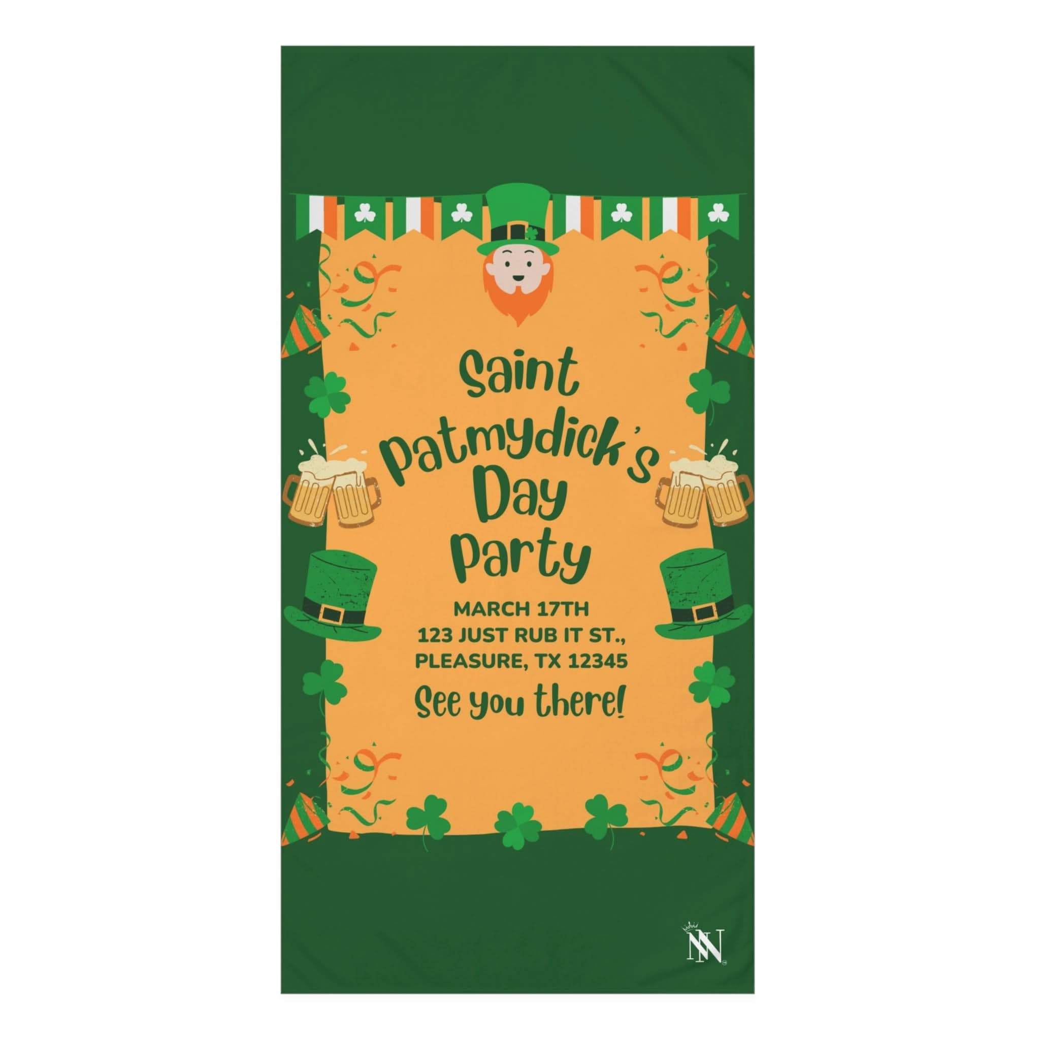Saint PatMYDICK’s Day Party | Mix & Match Naughty XL Fun-Flirty Lovers’ Towels