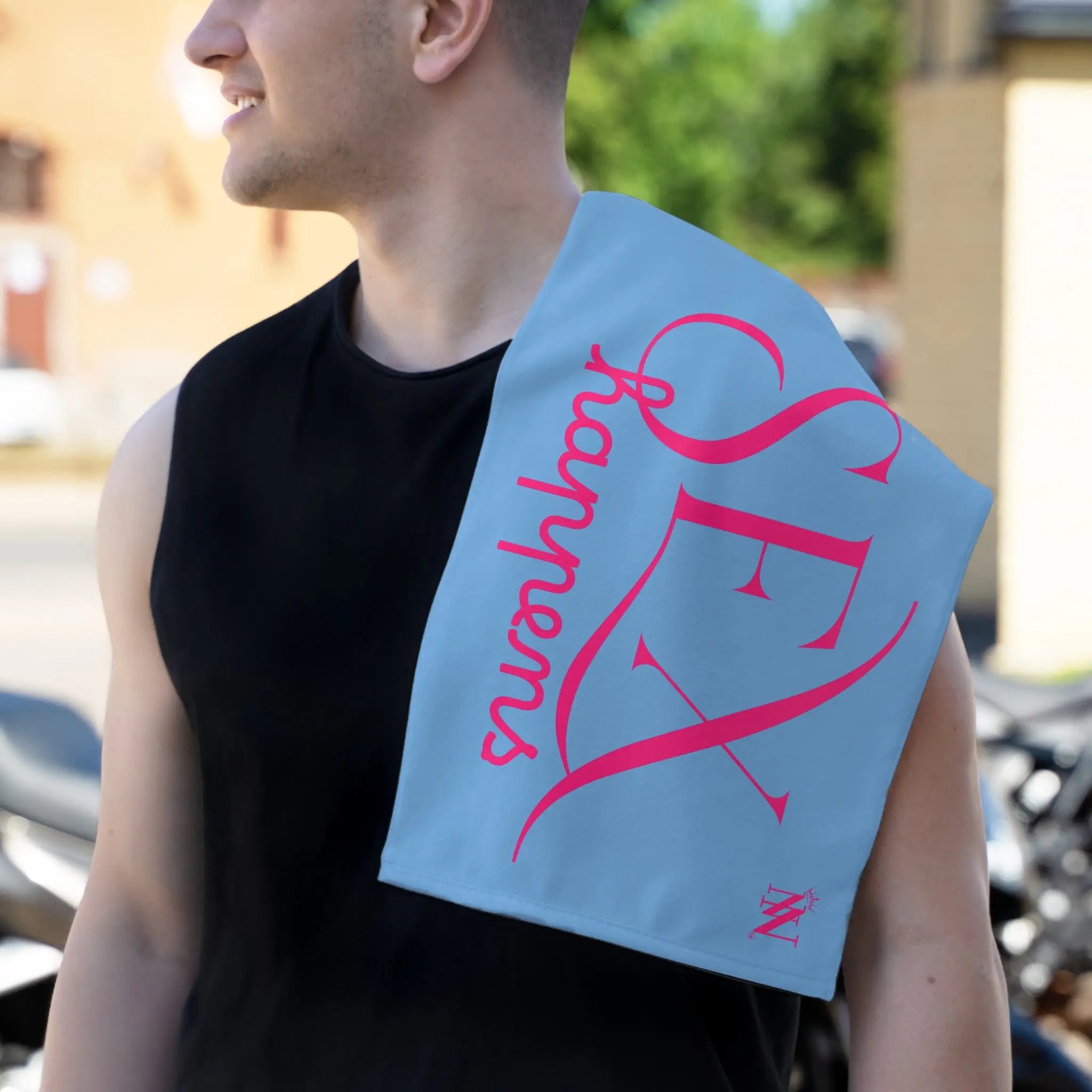 Sex Happens Light Blue | Mix & Match Soft Fun-Flirty Lovers’ Towels