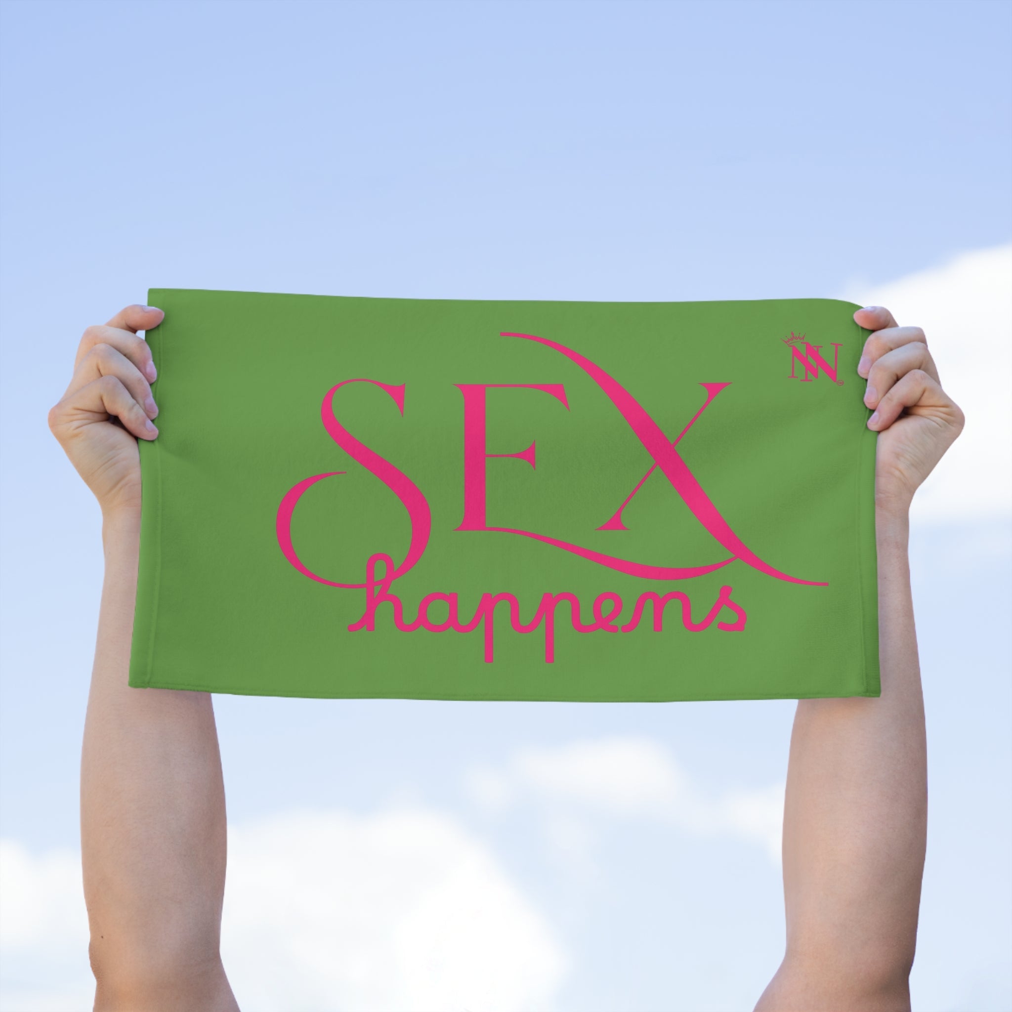Sex Happens Light Green | Mix & Match Soft Fun-Flirty Lovers’ Towels