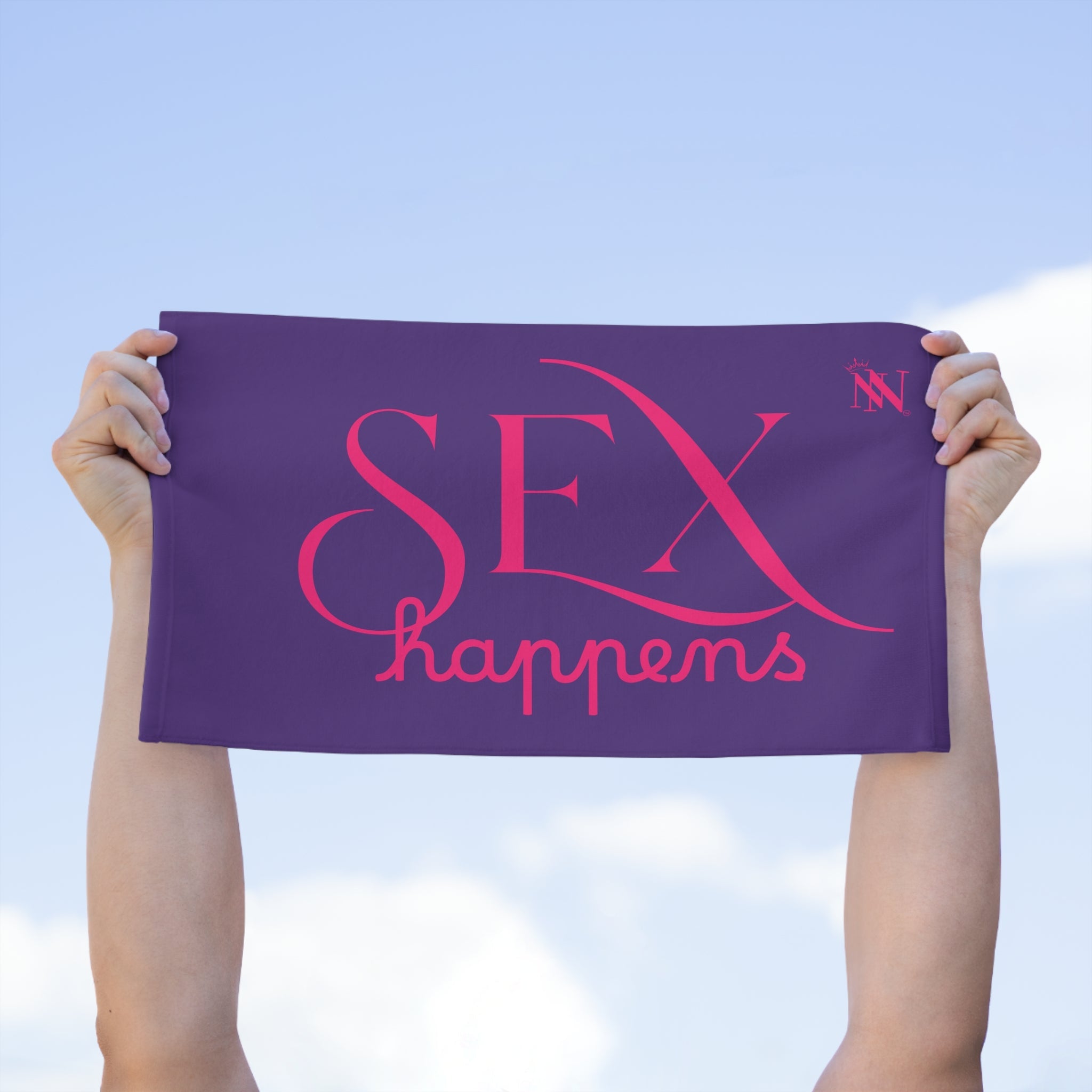 Sex Happens Purple | Mix & Match Soft Fun-Flirty Lovers’ Towels