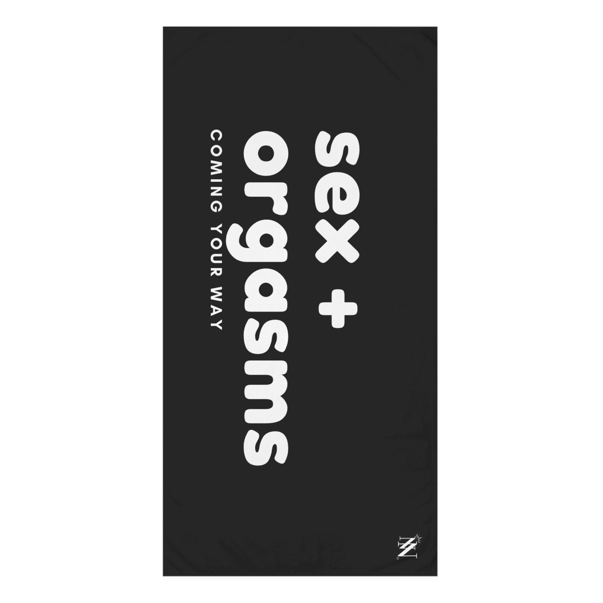 Sex + Orgasms Coming Your Way XL Cum Towel | Big Bold & Sexy