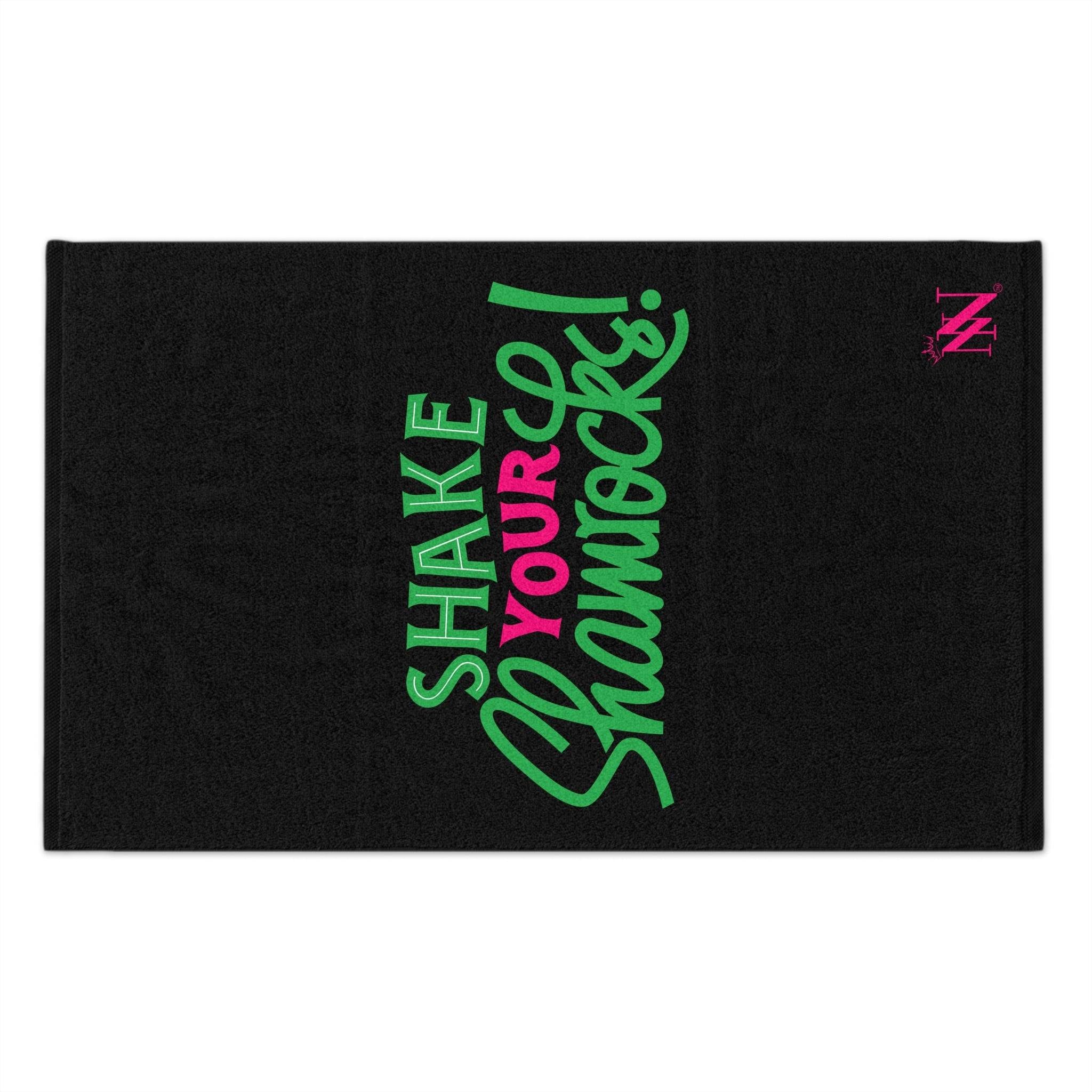 Shake Your Shamrocks Black | Mix & Match Soft Sex Towels | Flirty Lovers’ Gifts