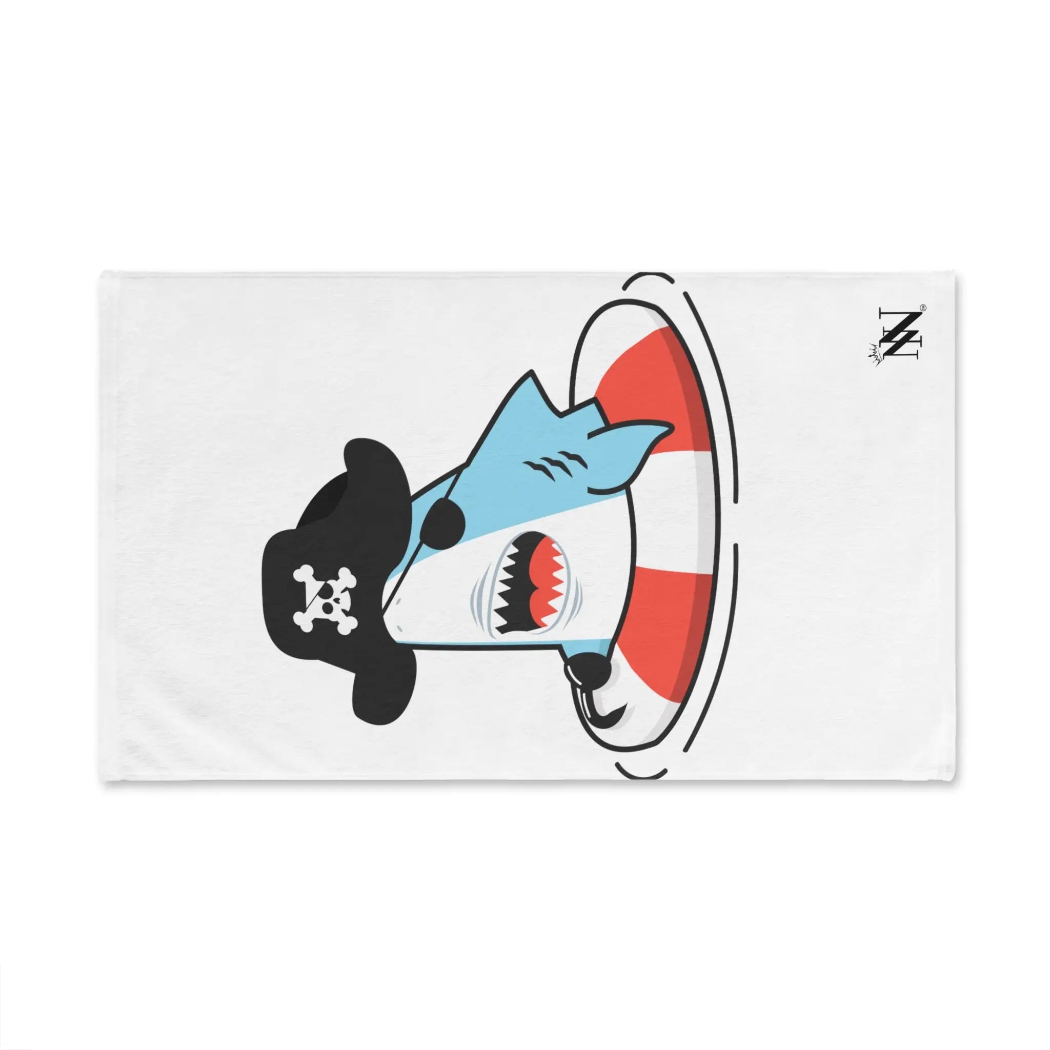 Shark Pirate Lifesaver White | Mix & Match Original Fun-Flirty Lovers’ Towels