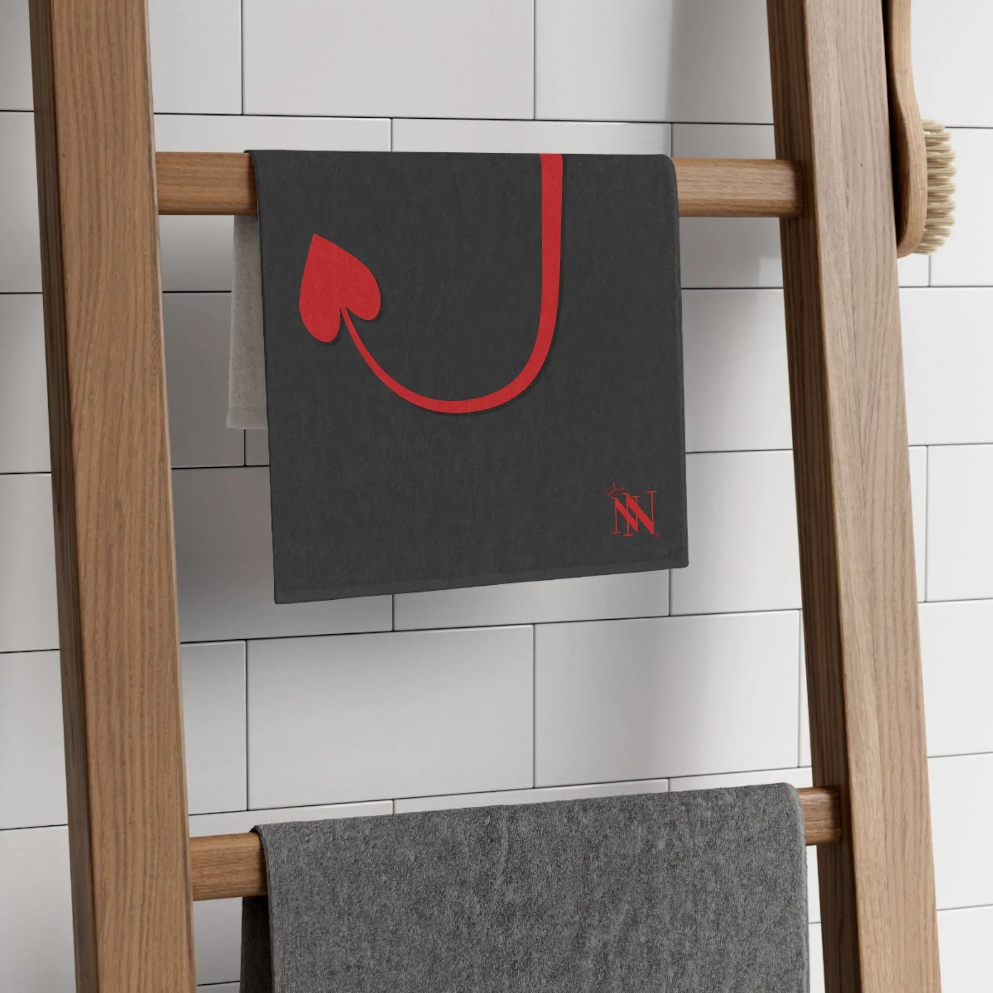 She’s the Devil Dark Grey | Mix & Match Soft Fun-Flirty Lovers’ Towels