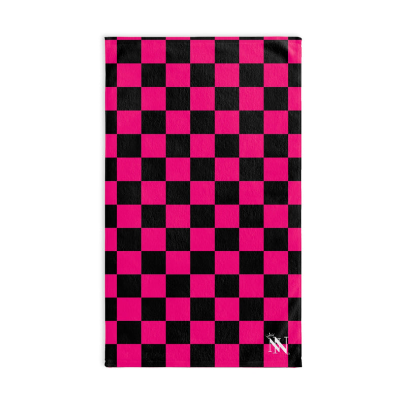 Signature Pink Black Checkers | Mix & Match Original Fun-Flirty Loversâ Towels