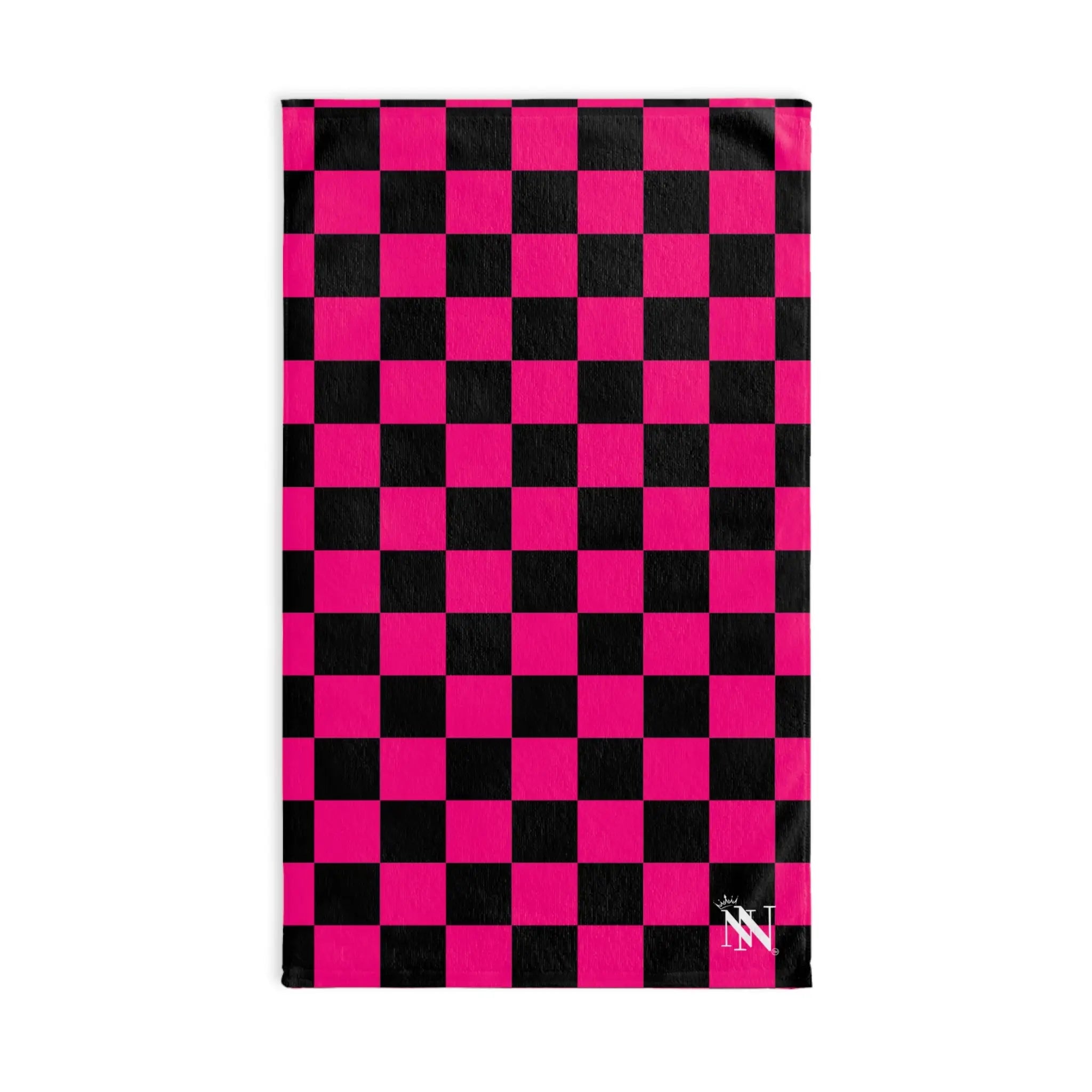Signature Pink Black Checkers | Mix & Match Original Fun-Flirty Lovers’ Towels