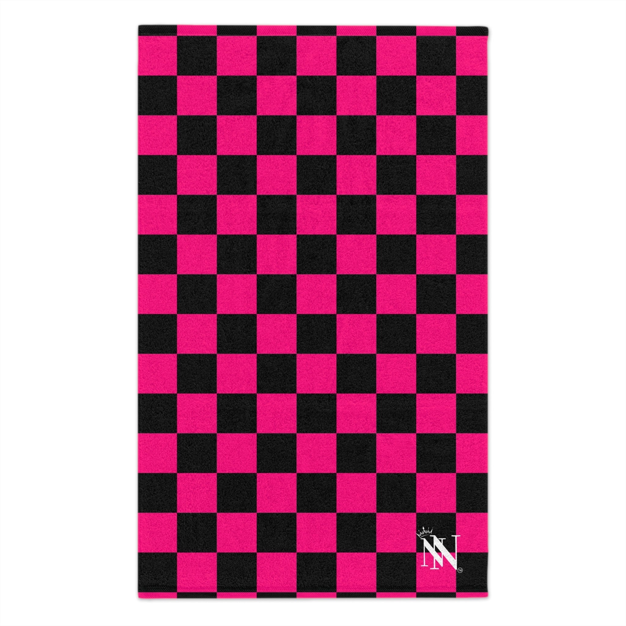 Signature Pink Black Checkers | Mix & Match Soft Fun-Flirty Lovers’ Towels