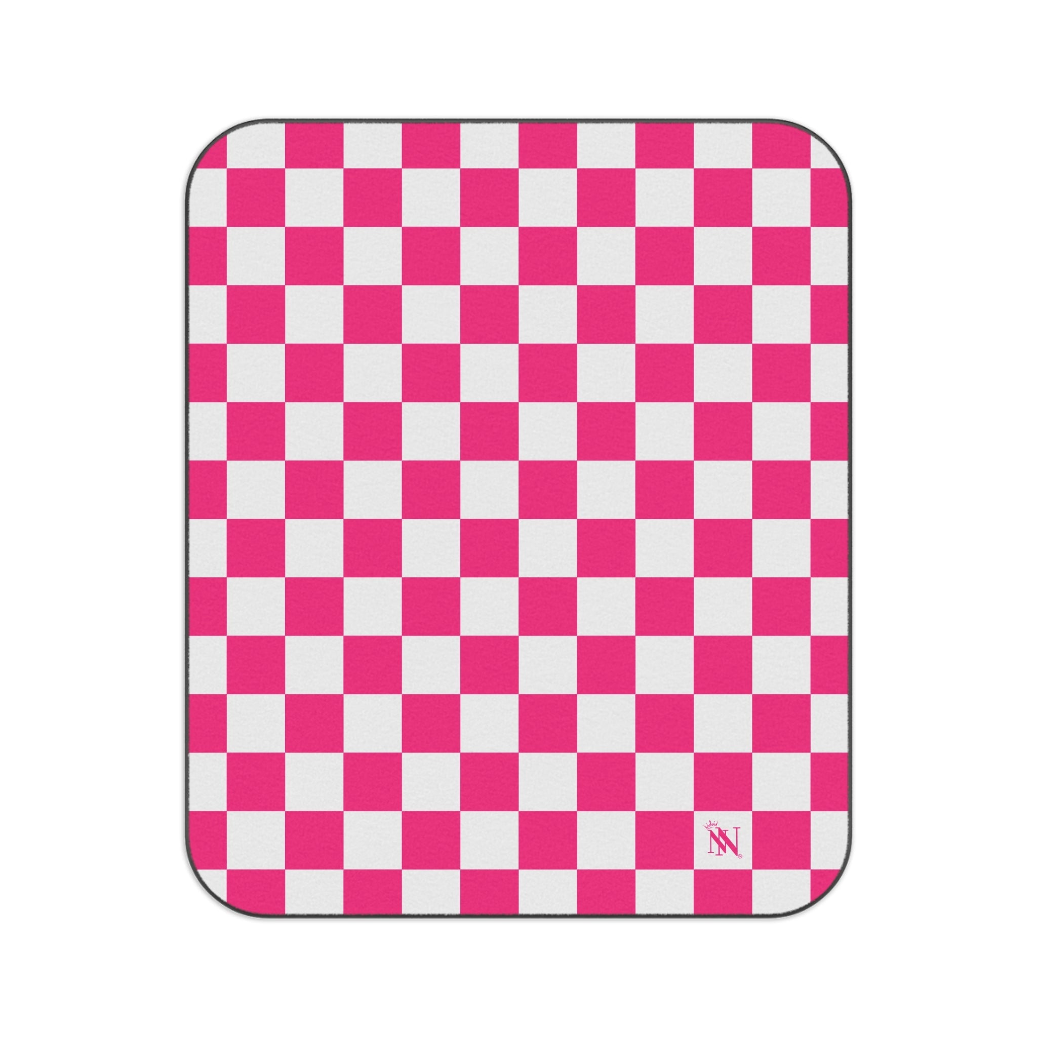 Signature Pink White Checkered | Mix Match Fun-Flirty Lovers’ Water-Resistant Blankets