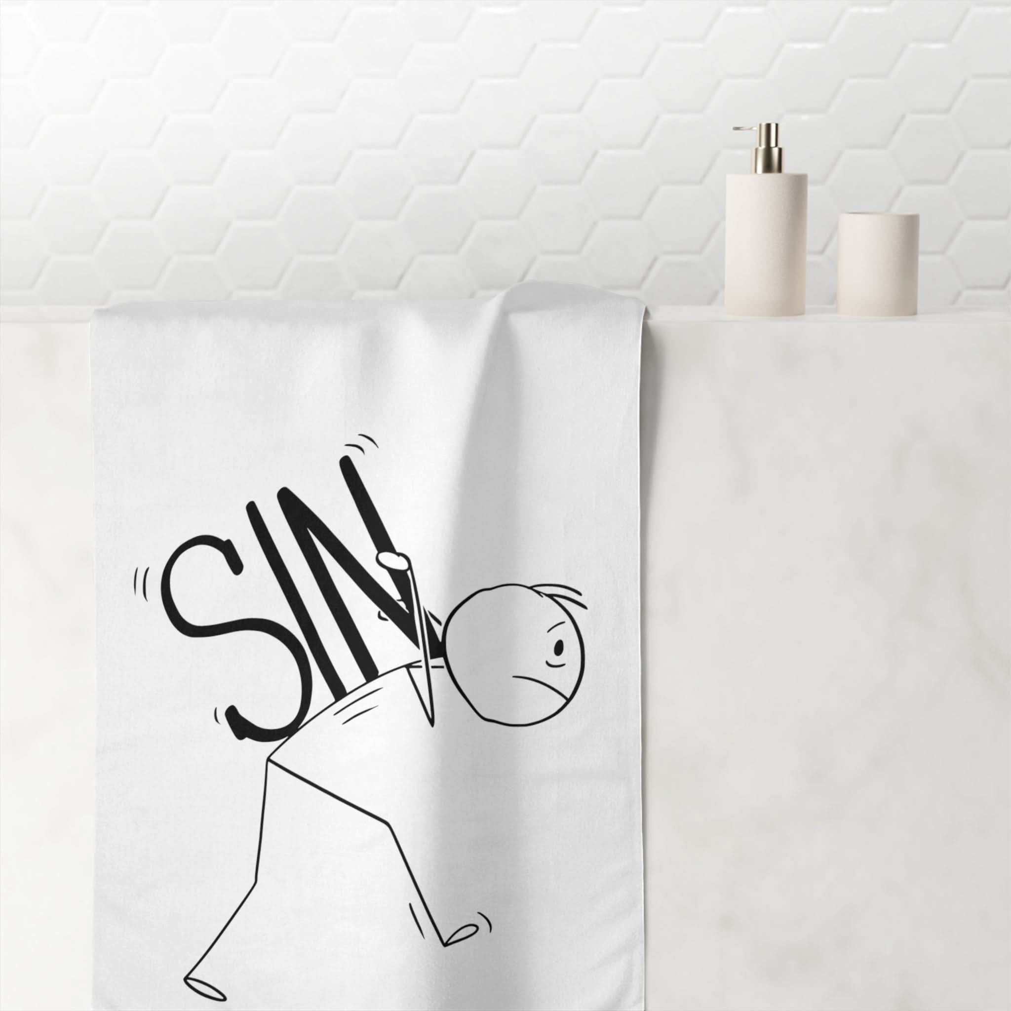 Sin On My Back | Mix & Match Naughty XL Fun-Flirty Lovers’ Towels