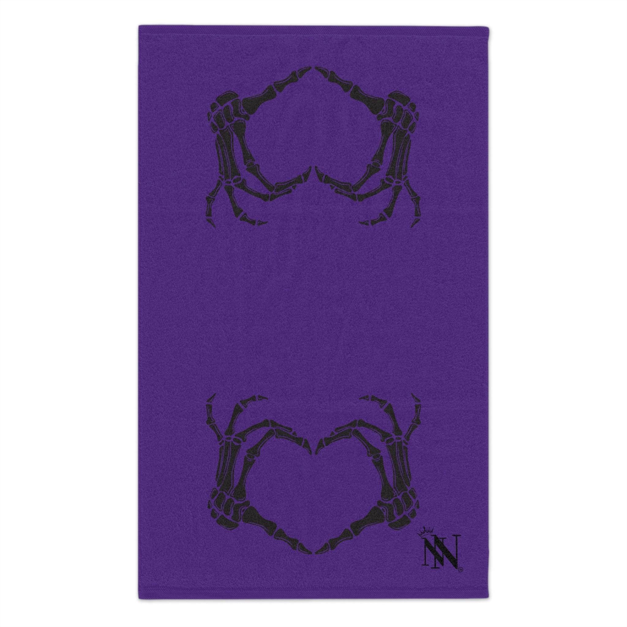 Skull Heart Shareable Purple | Mix & Match Soft Fun-Flirty Lovers’ Towels