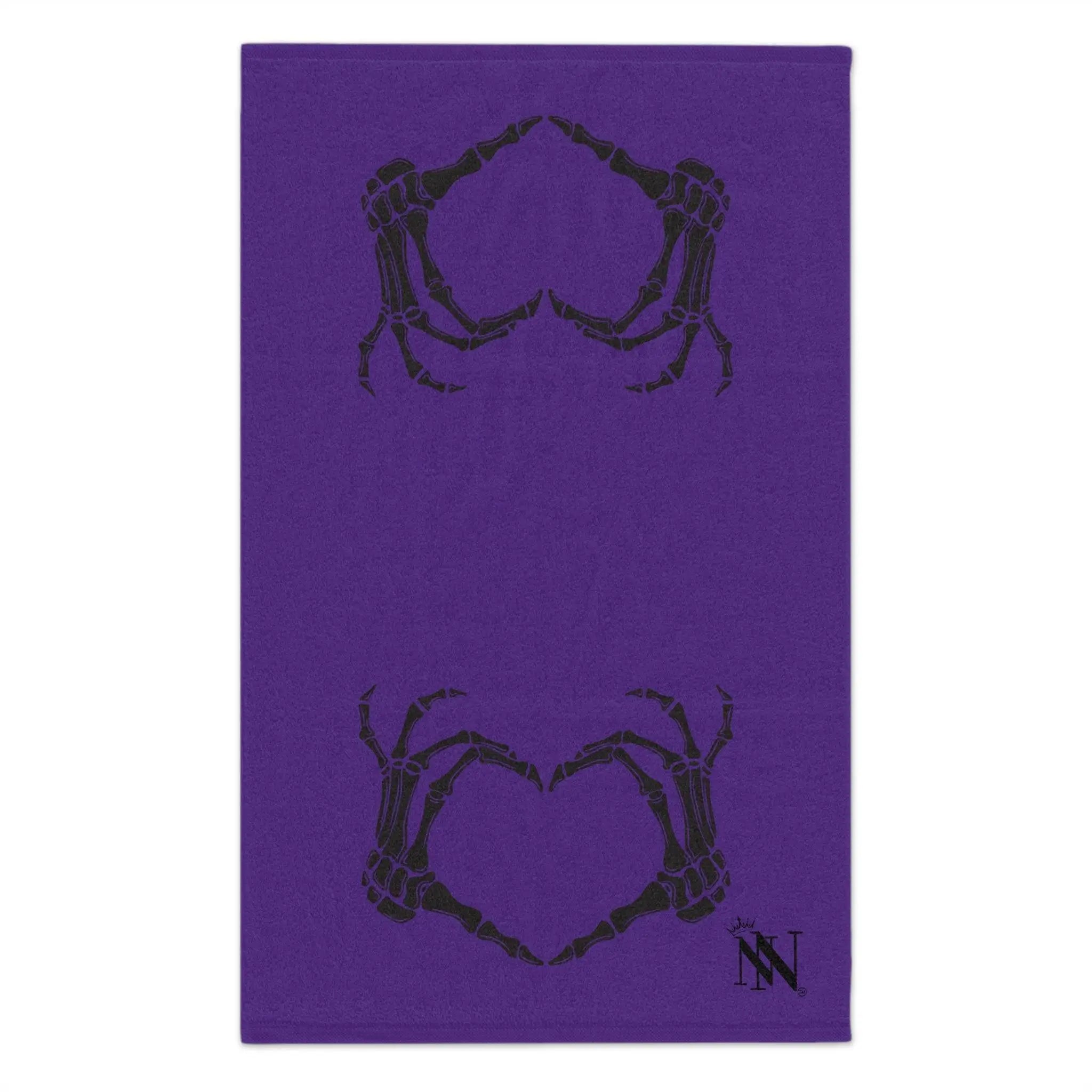 Skull Heart Shareable Purple | Mix & Match Soft Fun-Flirty Lovers’ Towels