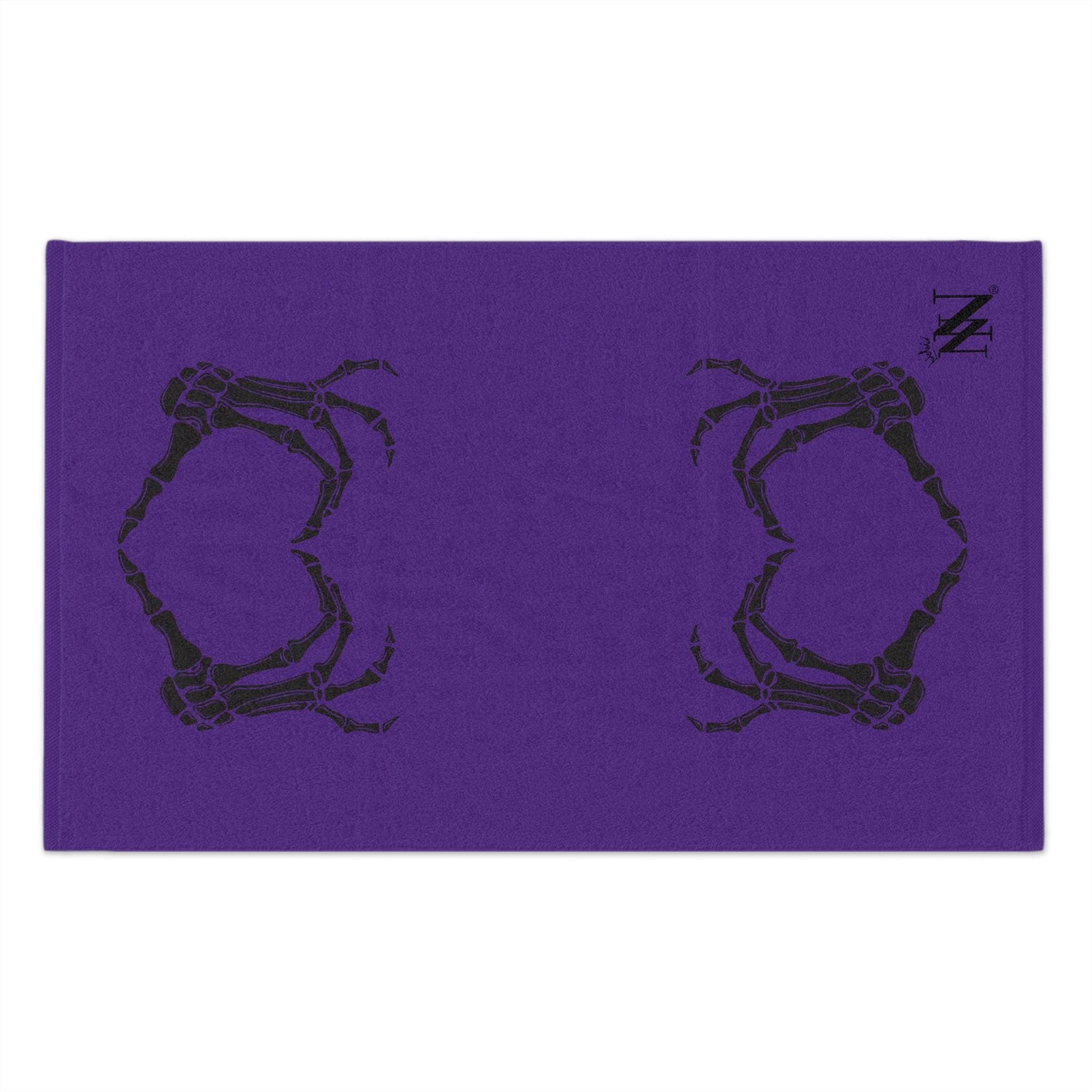 Skull Heart Shareable Purple | Mix & Match Soft Fun-Flirty Lovers’ Towels