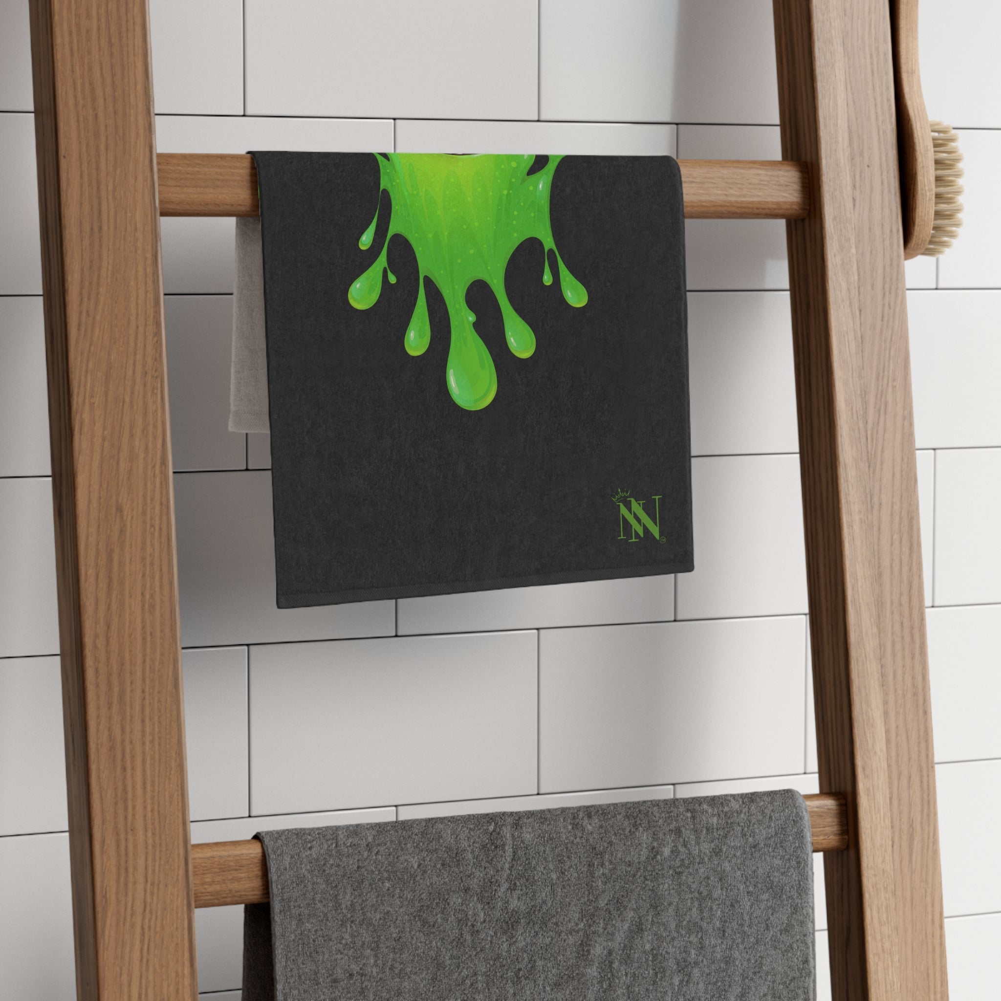 Slimy Monster Black | Mix & Match Soft Fun-Flirty Lovers’ Towels