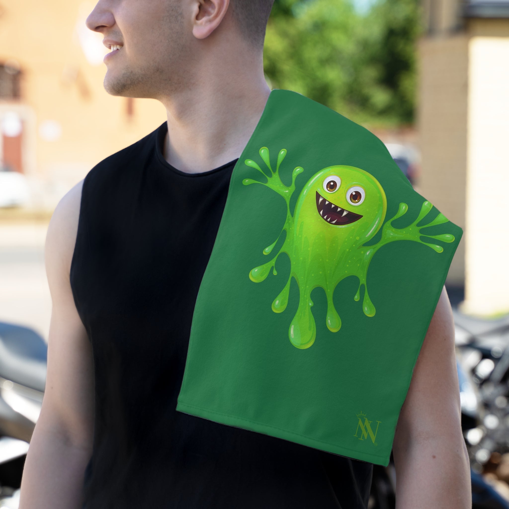 Slimy Monster Green | Mix & Match Soft Fun-Flirty Lovers’ Towels