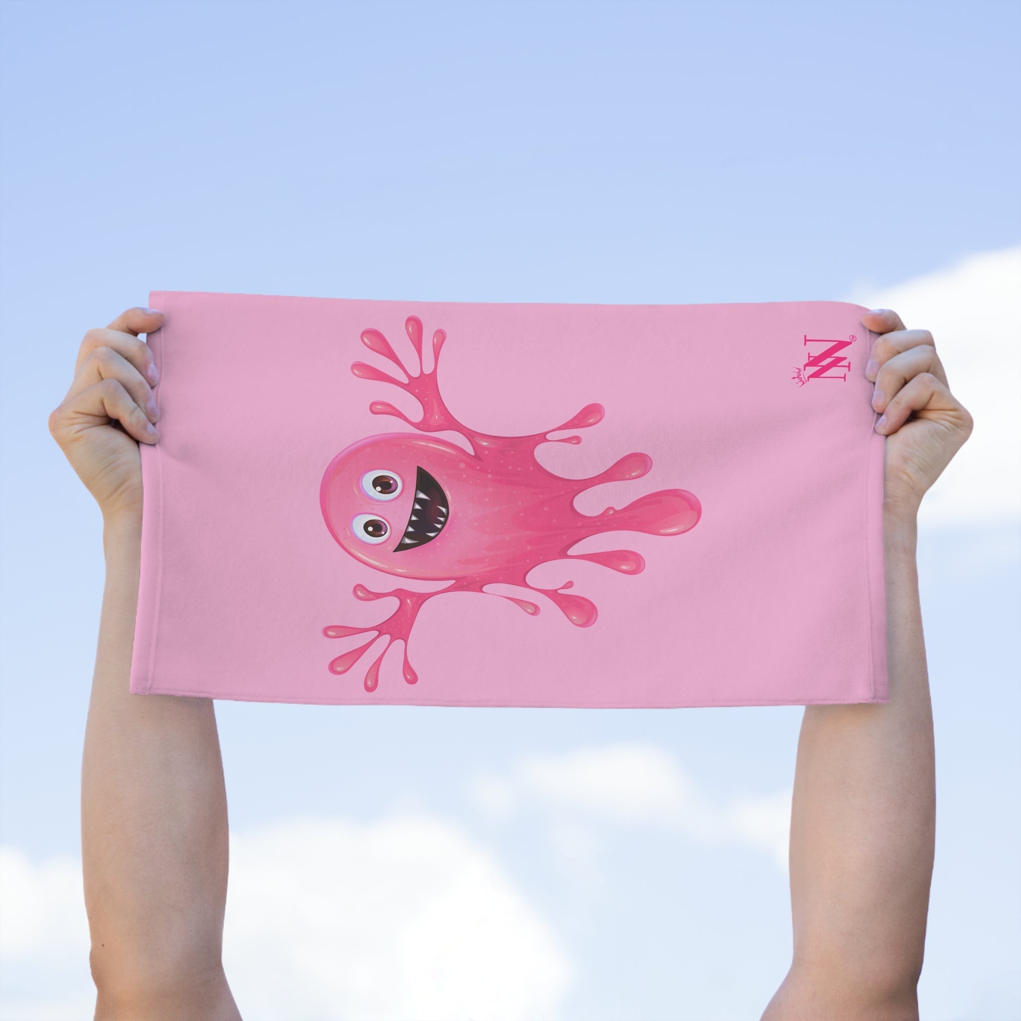 Slimy Pink Monster Light Pink | Mix & Match Soft Fun-Flirty Lovers’ Towels