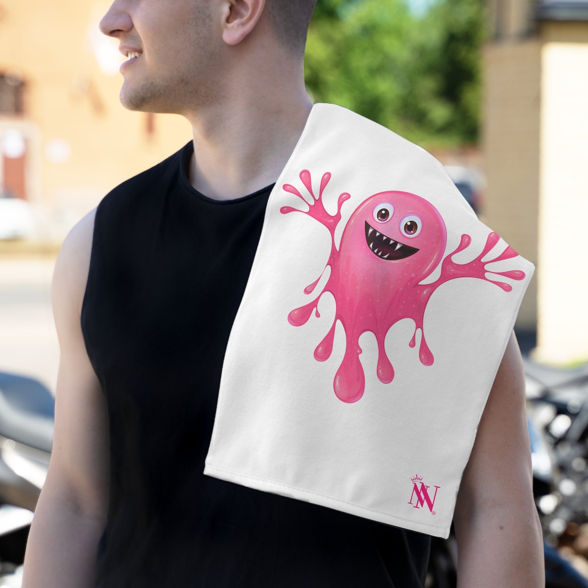 Slimy Pink Monster | Mix & Match Soft Fun-Flirty Lovers’ Towels