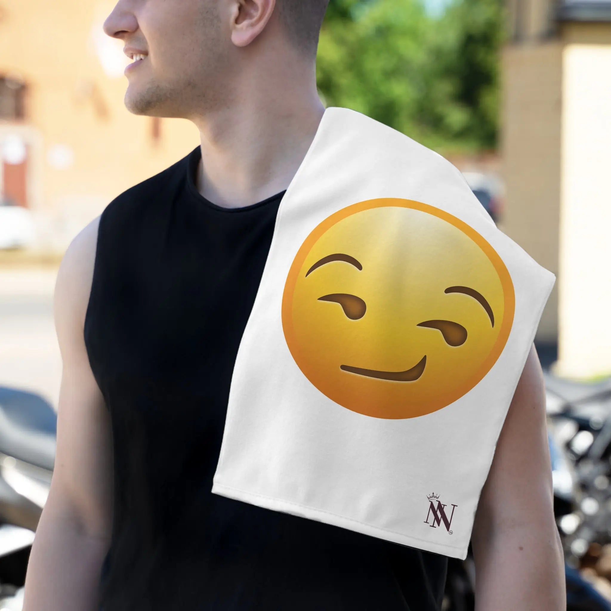 Smirking Face Emoji | Mix & Match Soft Fun-Flirty Lovers’ Towels