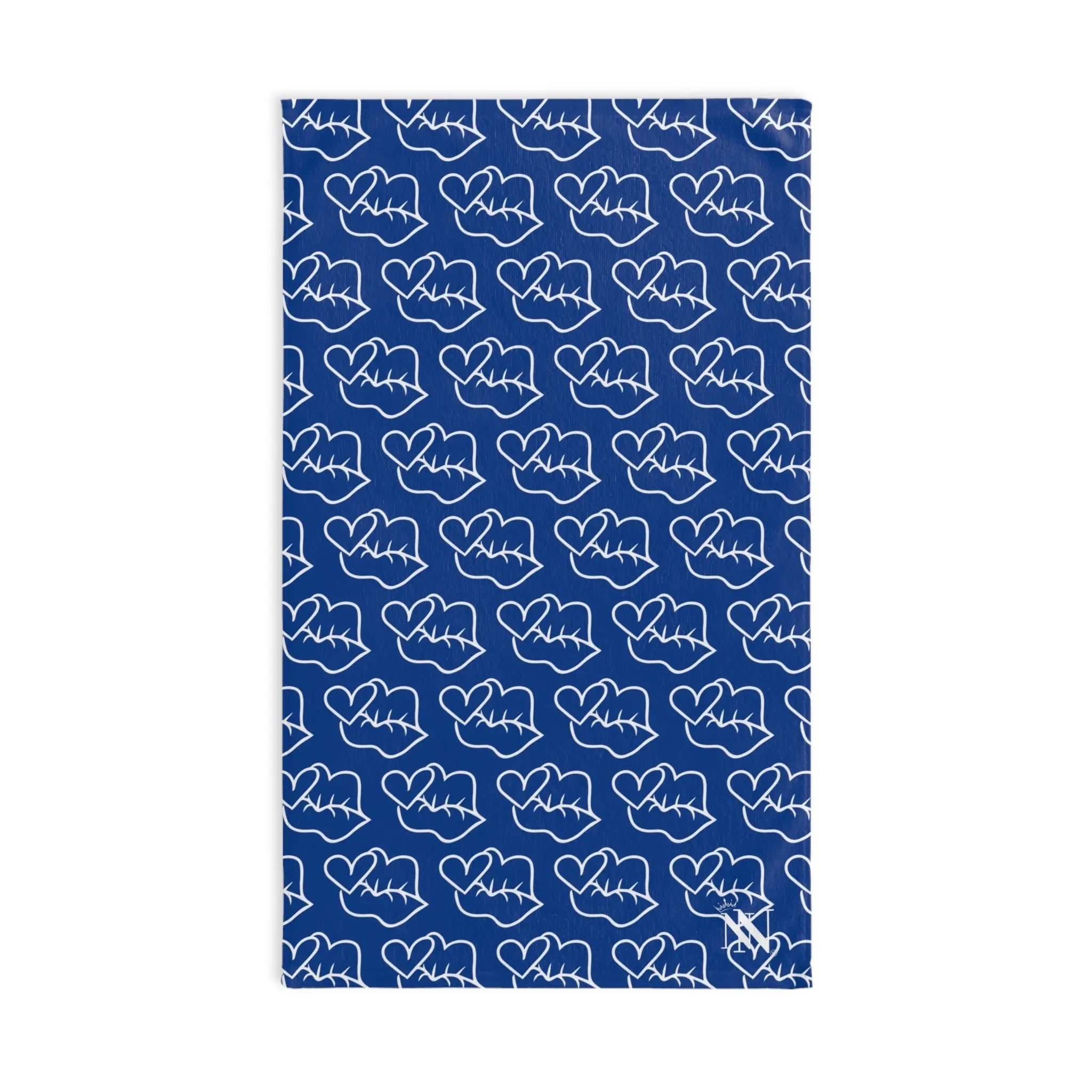 Smoochie Kiss Lips Blue | Mix & Match Original Fun-Flirty Lovers’ Towels