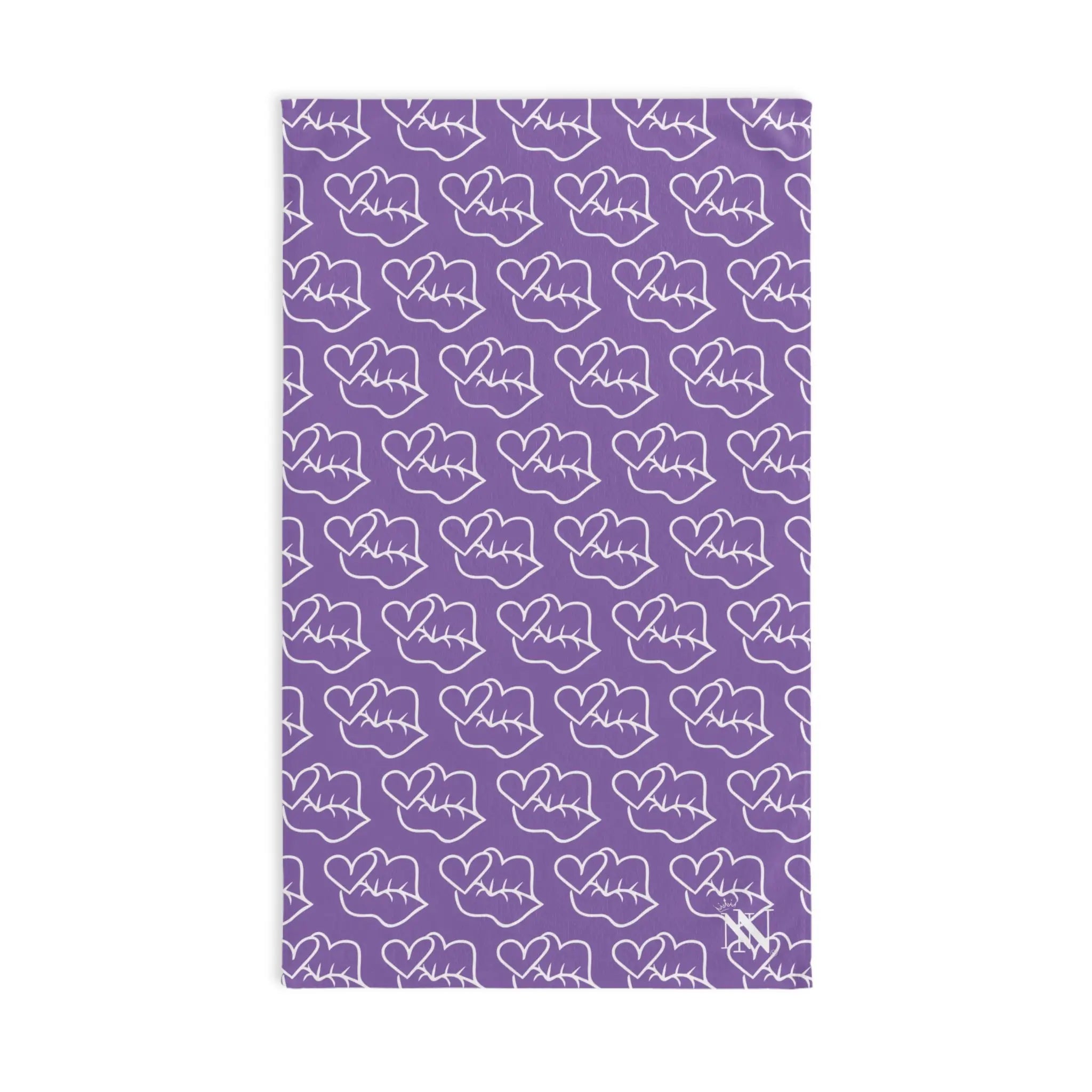 Smoochie Kiss Lips Light Purple | Mix & Match Original Fun-Flirty Lovers’ Towels