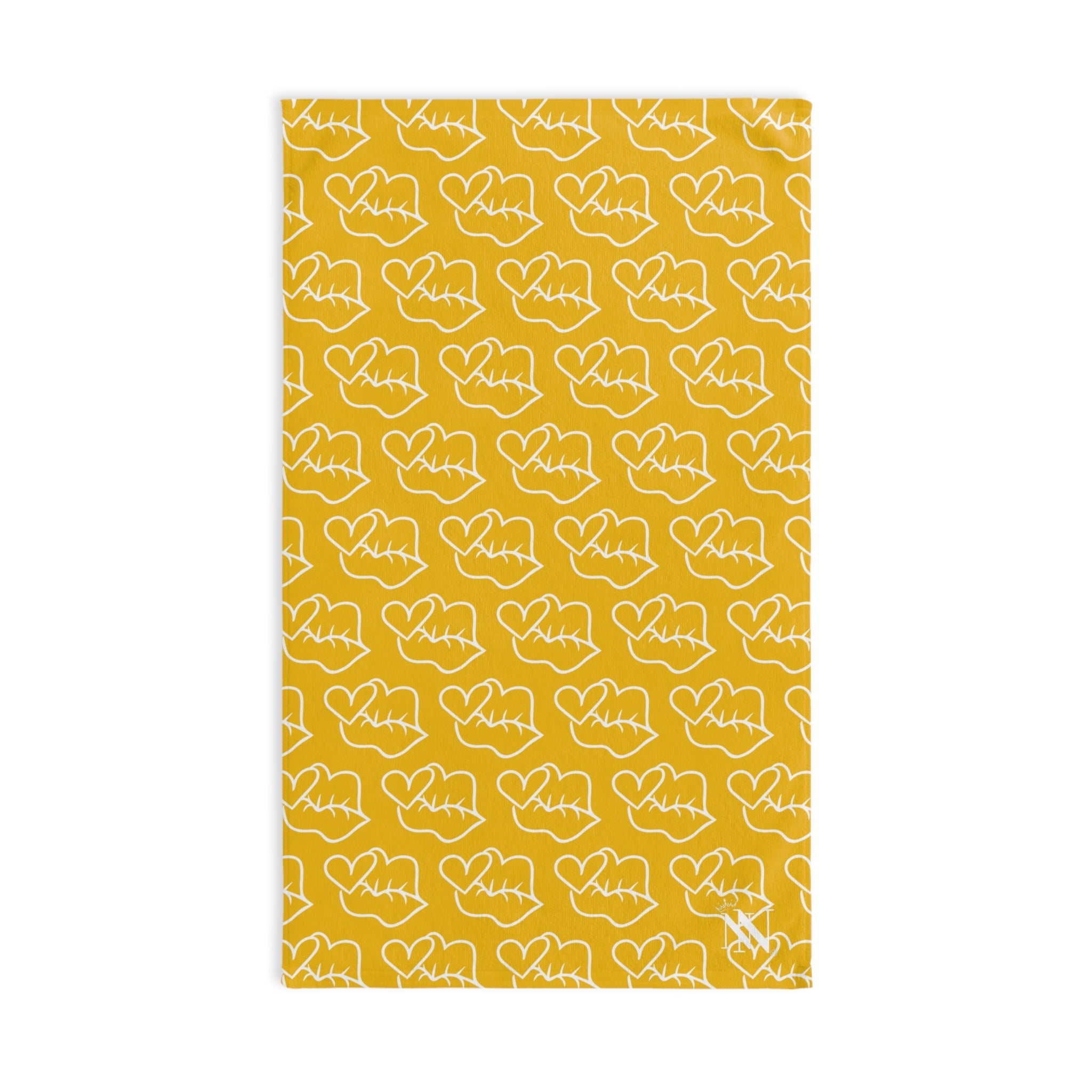 Smoochie Kiss Lips Yellow | Mix & Match Original Fun-Flirty Lovers’ Towels
