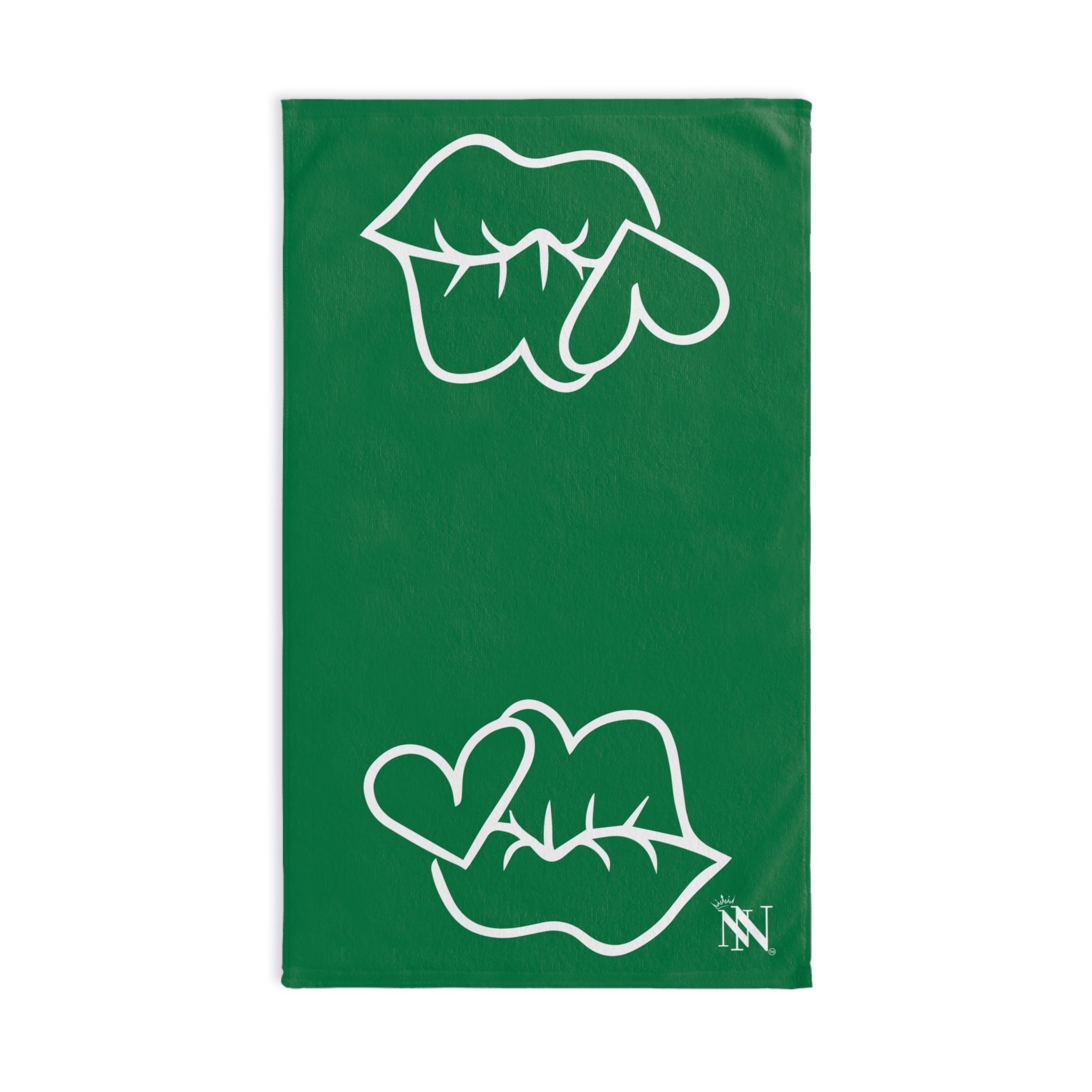 Smoochie Lips Shareable Green | Mix & Match Original Fun-Flirty Lovers’ Towels