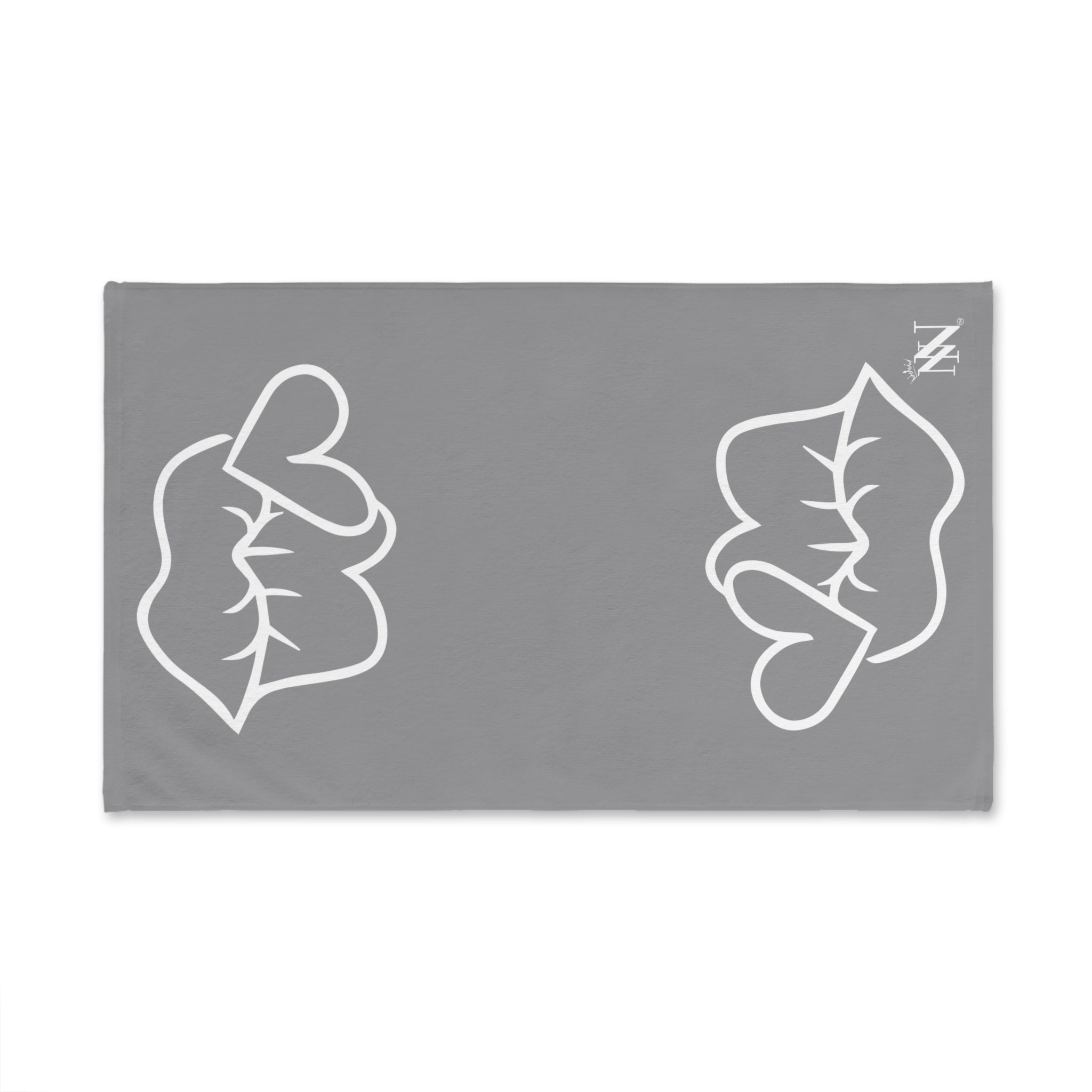 Smoochie Lips Shareable Grey | Mix & Match Original Fun-Flirty Lovers’ Towels