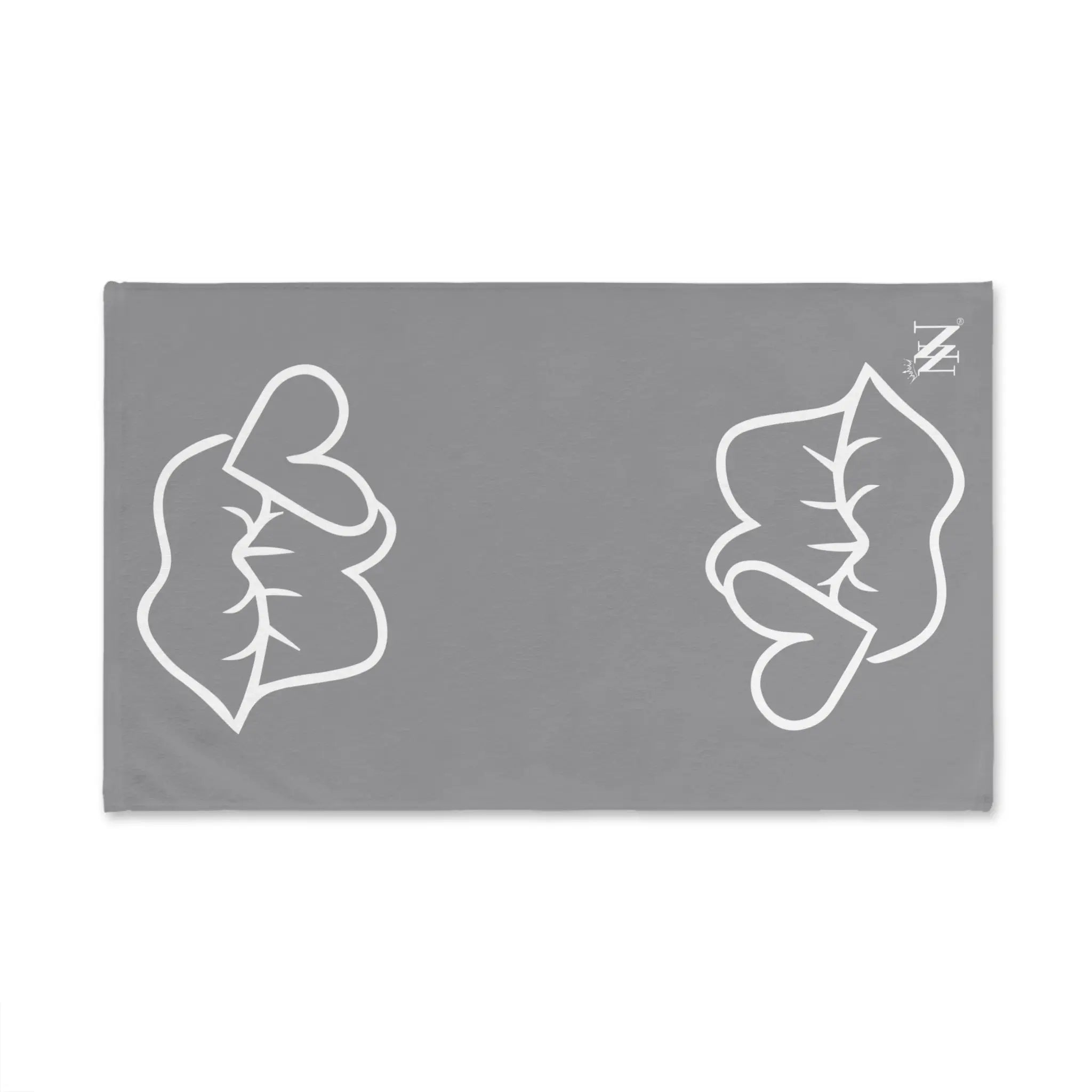 Smoochie Lips Shareable Grey | Mix & Match Original Fun-Flirty Lovers’ Towels