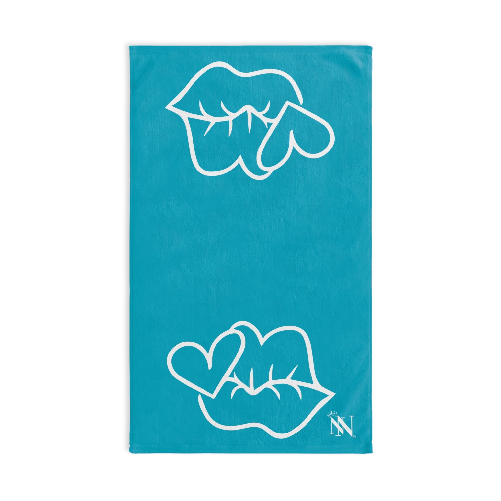 Smoochie Lips Shareable Teal | Mix & Match Original Fun-Flirty Lovers’ Towels