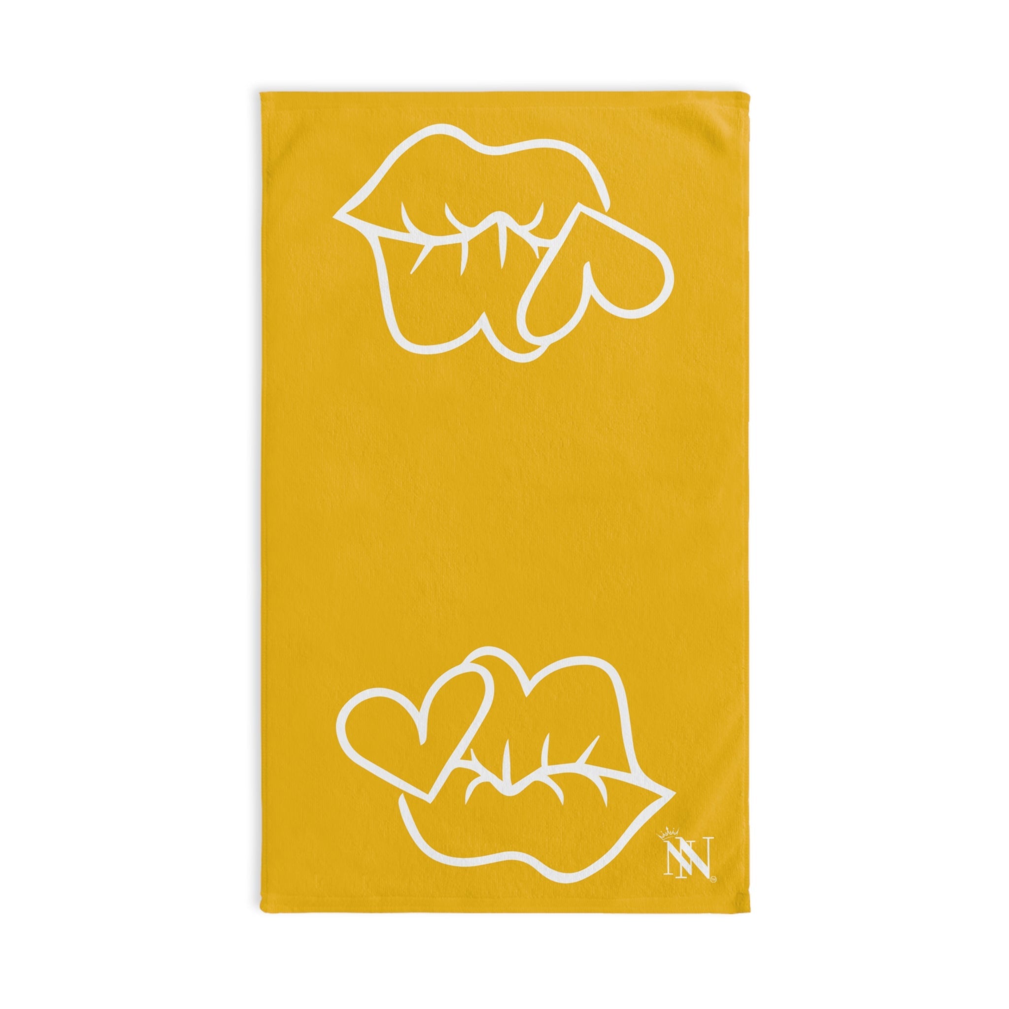 Smoochie Lips Shareable Yellow | Mix & Match Original Fun-Flirty Lovers’ Towels