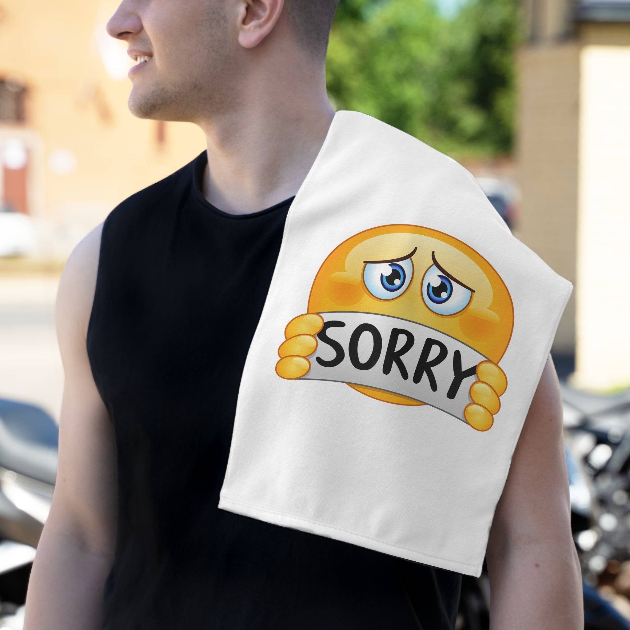 Sorry Emoji | Mix & Match Soft Fun-Flirty Lovers’ Towels