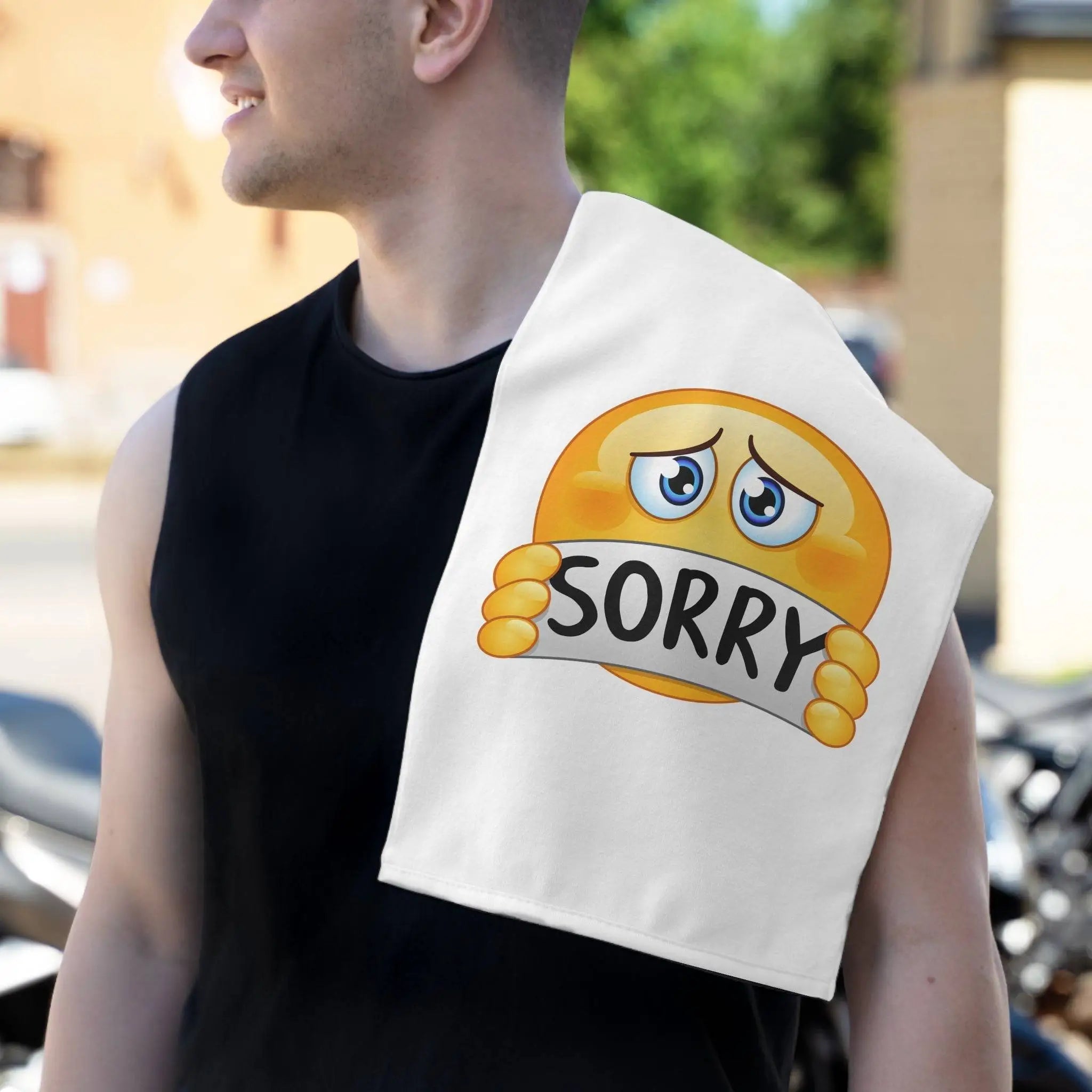 Sorry Emoji | Mix & Match Soft Fun-Flirty Lovers’ Towels