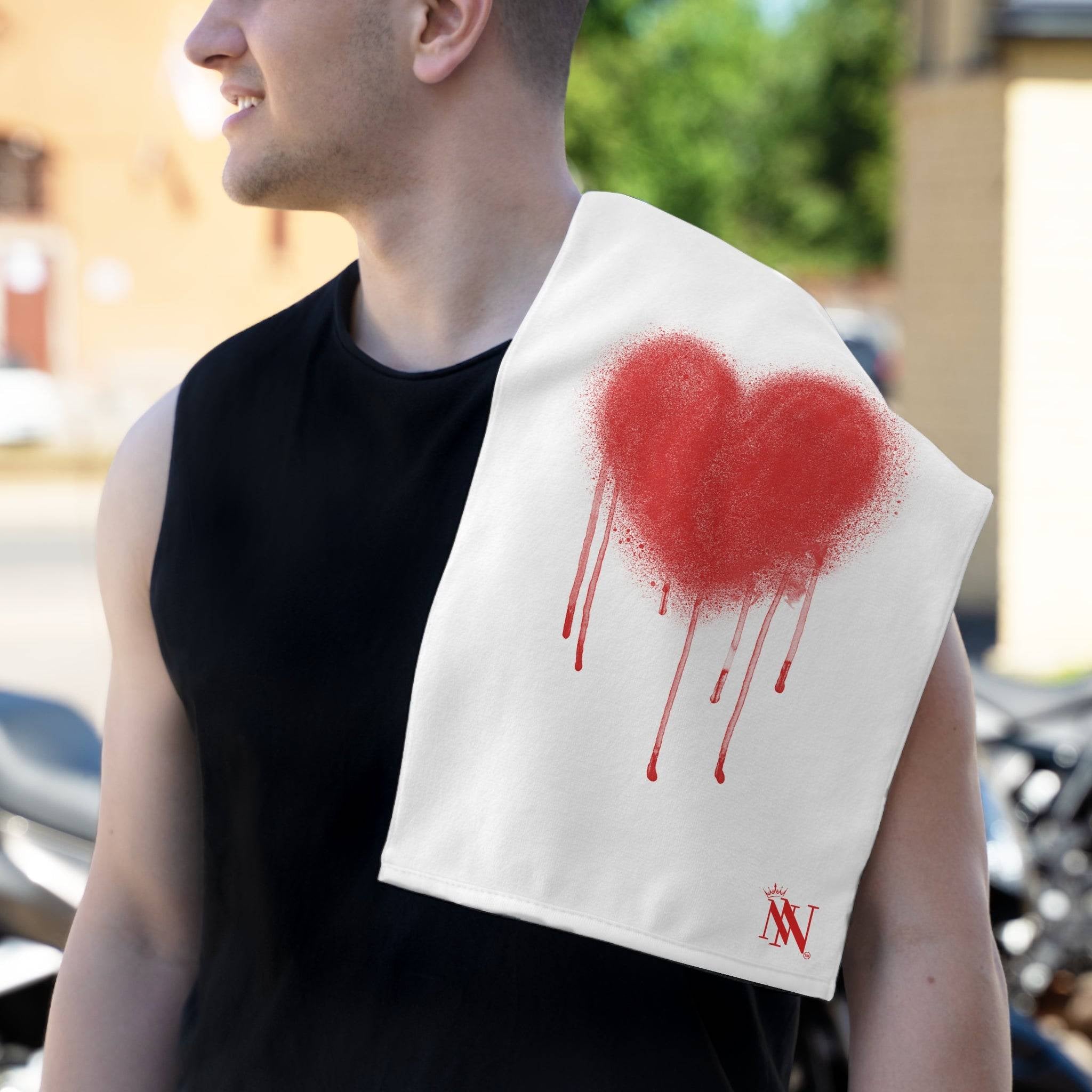 Spray Paint Heart | Mix & Match Soft Fun-Flirty Lovers’ Towels