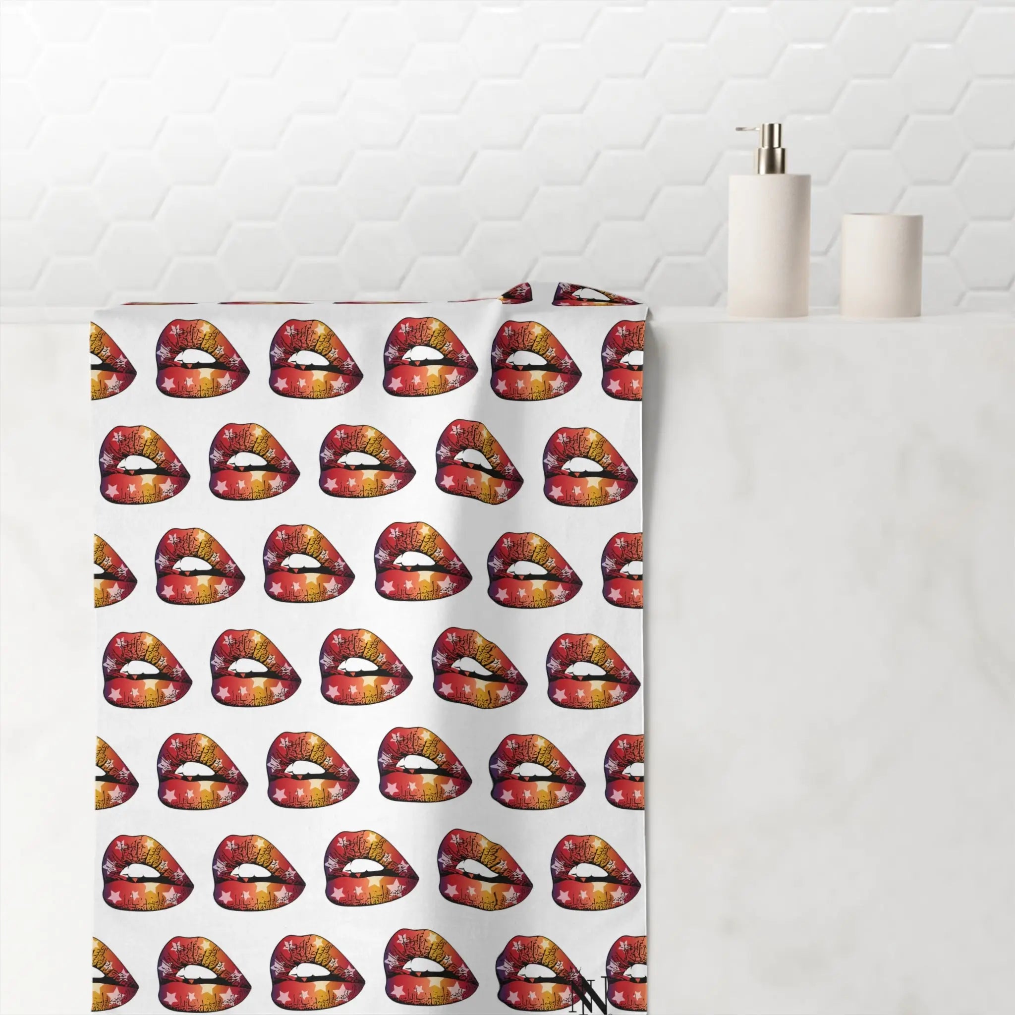 Star Kiss Lips | Mix & Match Naughty XL Fun-Flirty Lovers’ Towels