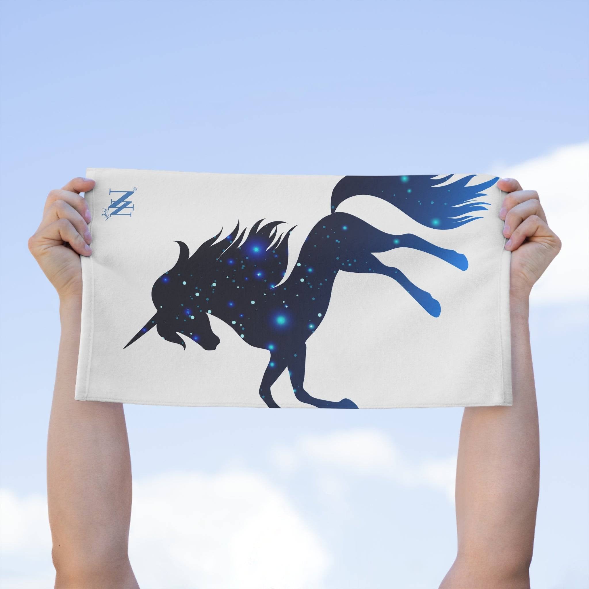 Starry Sky Unicorn White | Mix & Match Soft Fun-Flirty Lovers’ Towels