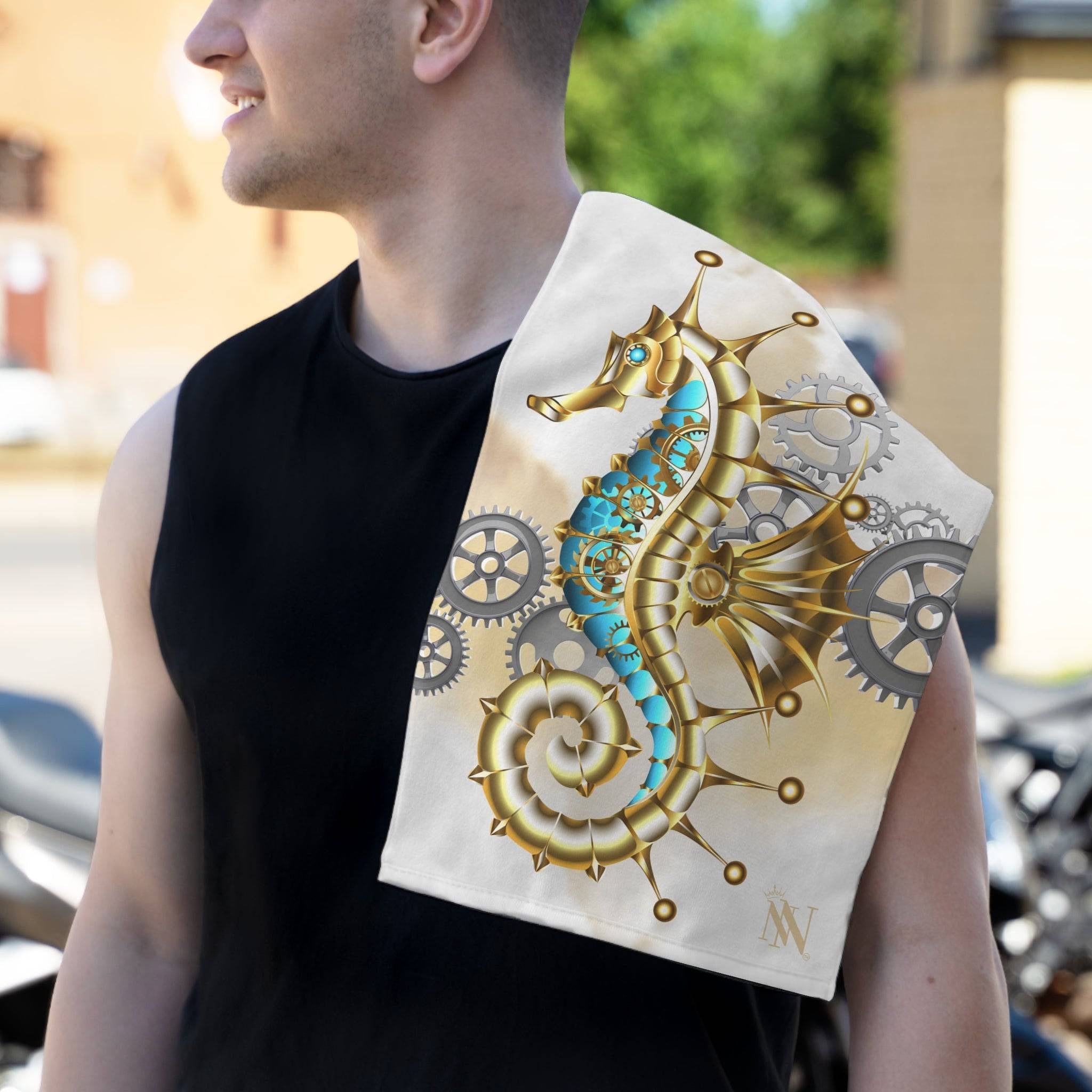 Steampunk Seahorse | Mix & Match Soft Fun-Flirty Lovers’ Towels